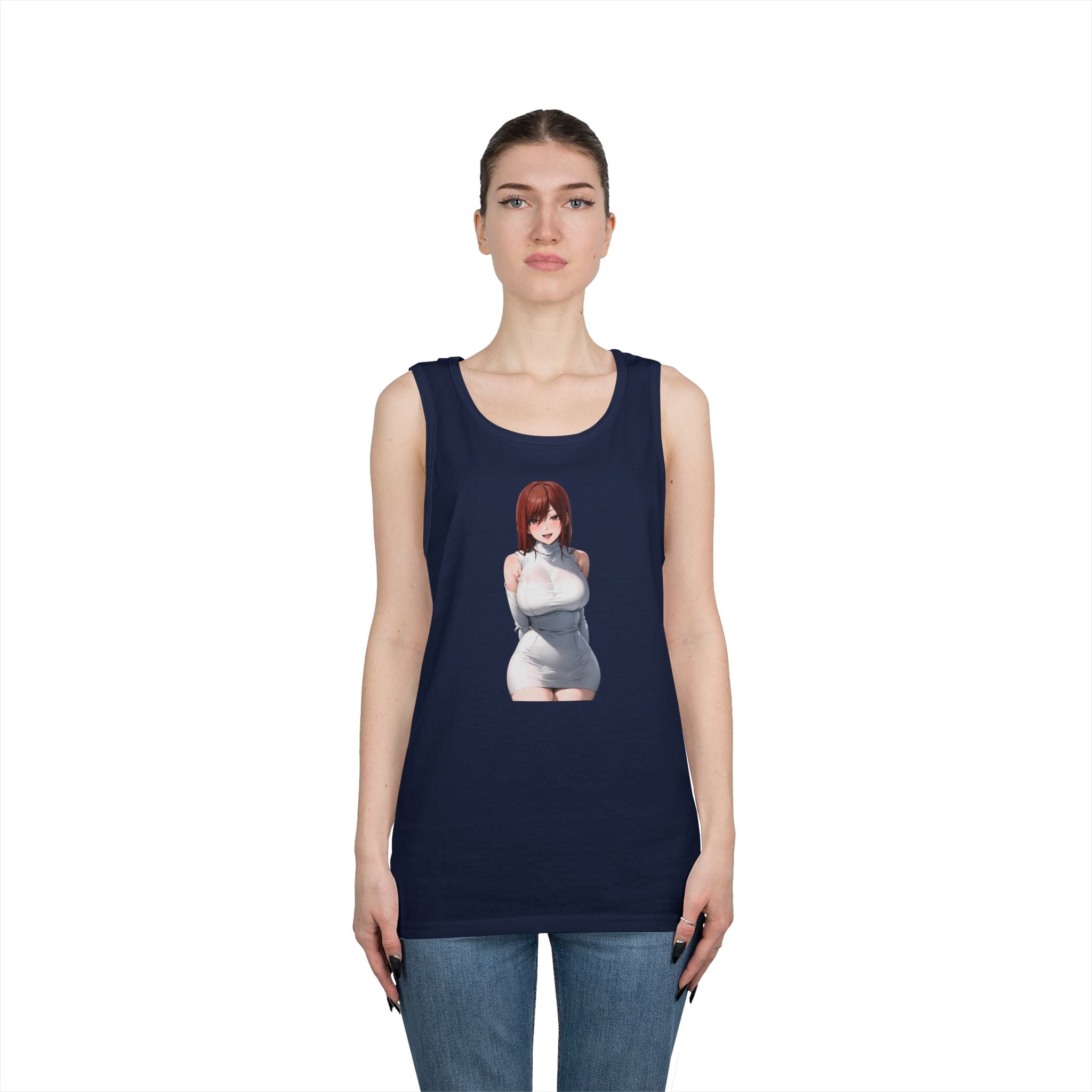 Ezra Scarlet Charming White Dress Anime Heavy Cotton Tank Top