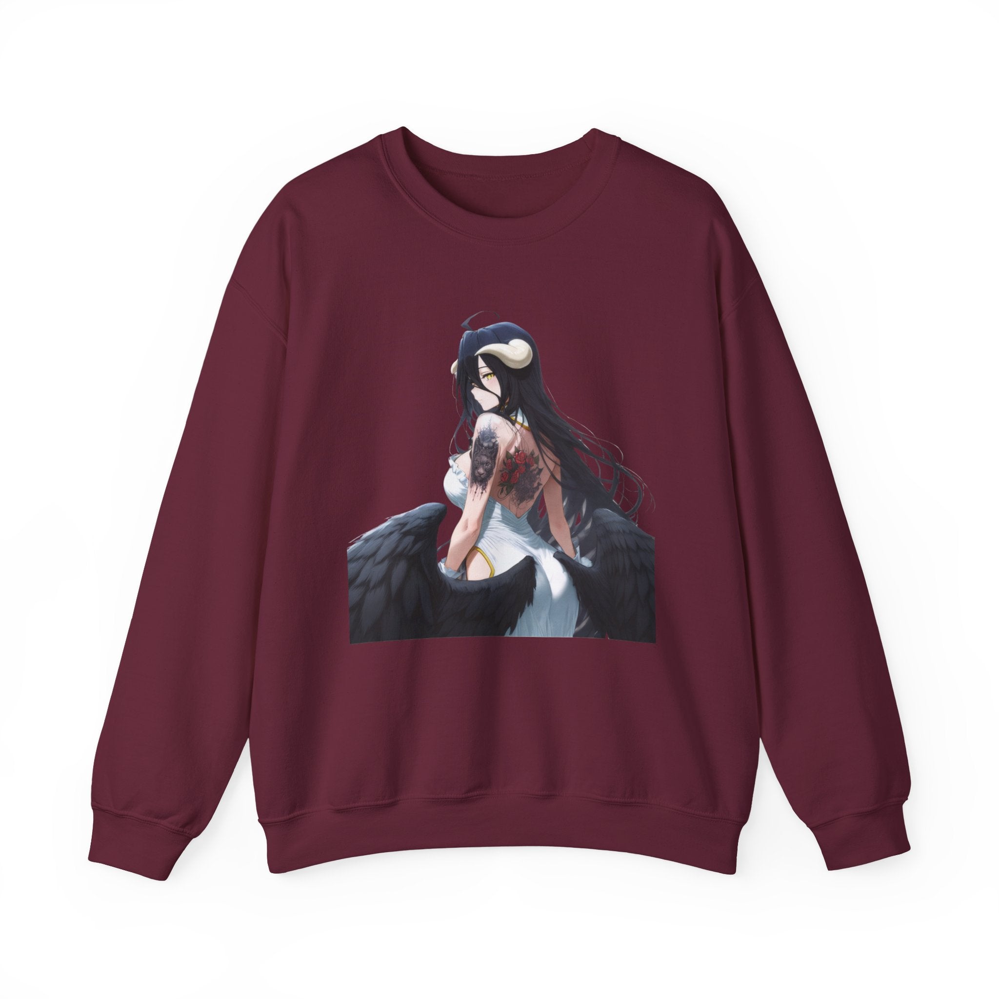 Gothic Albedo Overlord Waifu Unisex Heavy Blend™ Crewneck Sweatshirt
