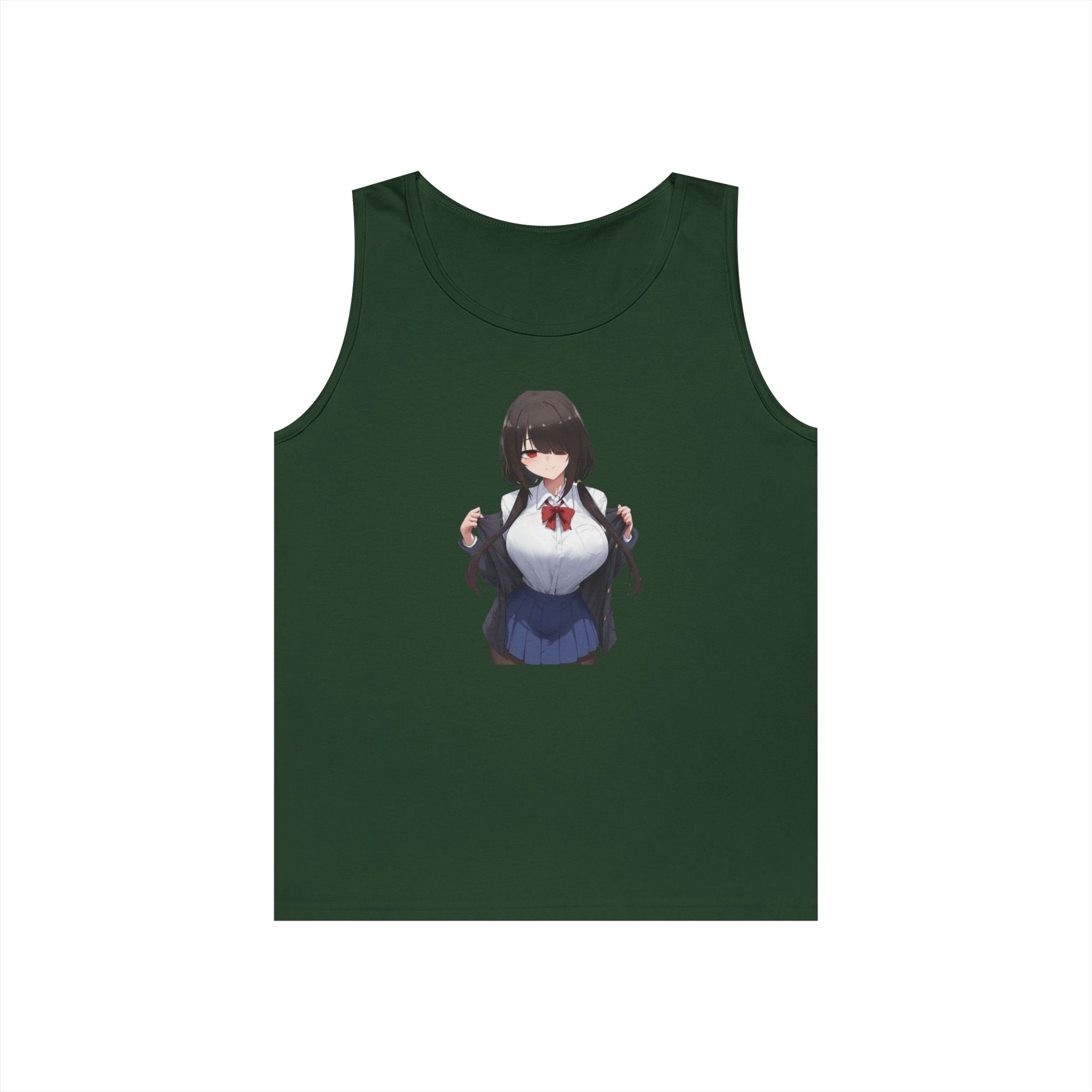 Tokisaki Kurum Schoolgirl Gothic Seductive Heavy Cotton Tank Top