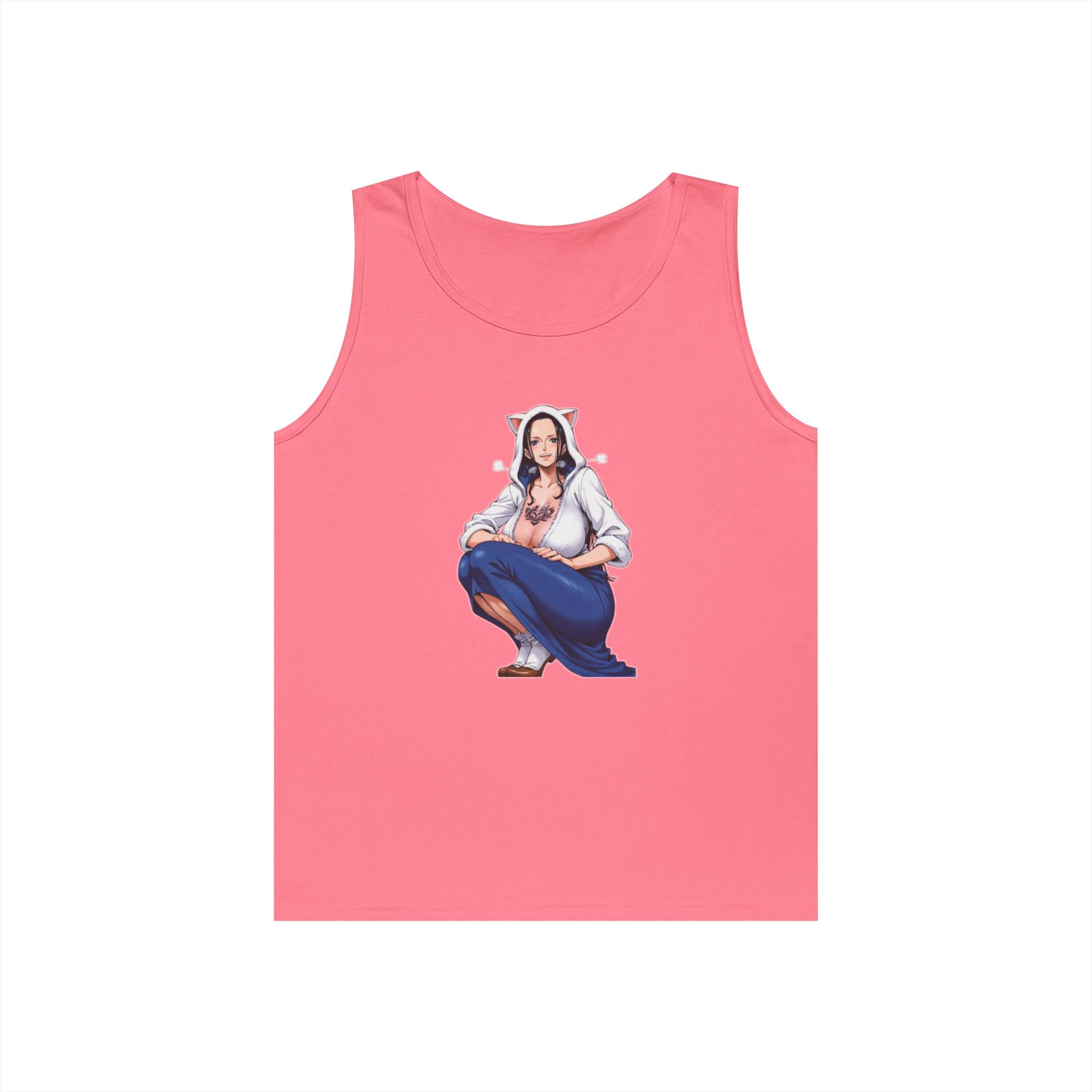 Nico Robin Catgirl Casual Anime Heavy Cotton Tank Top