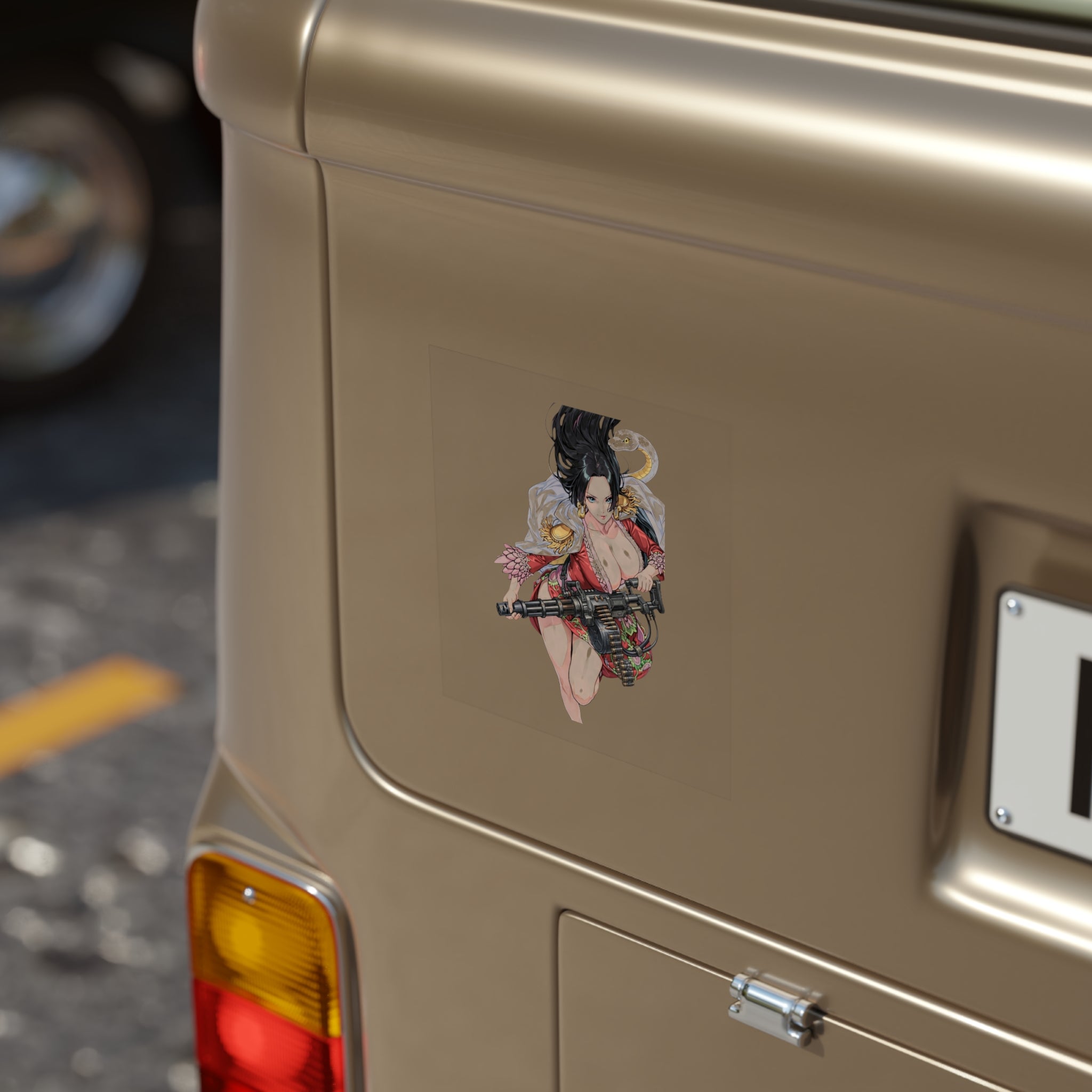 Boa Hancock Machine Gun Tactical Waifu Sticker