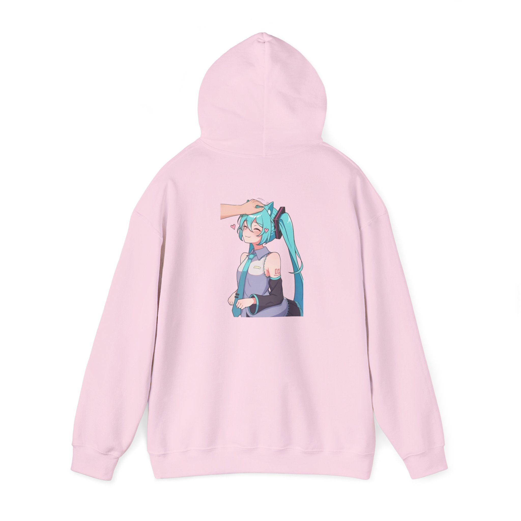 Hatsune Miku Headpat Smiling Catgirl Unisex Heavy Blend™ Hooded Sweatshirt