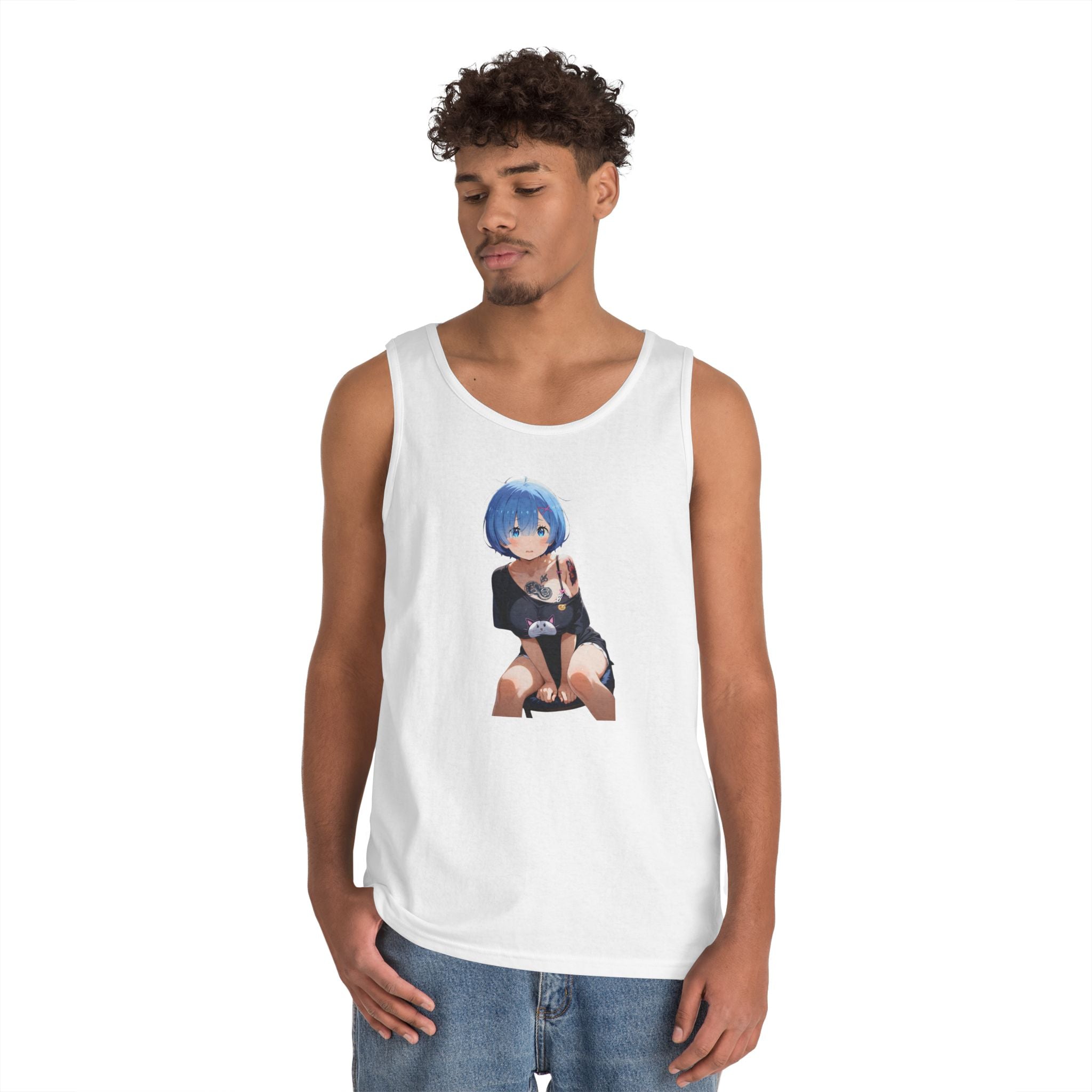 Sexy Rem Tattooed Heavy Cotton Tank Top
