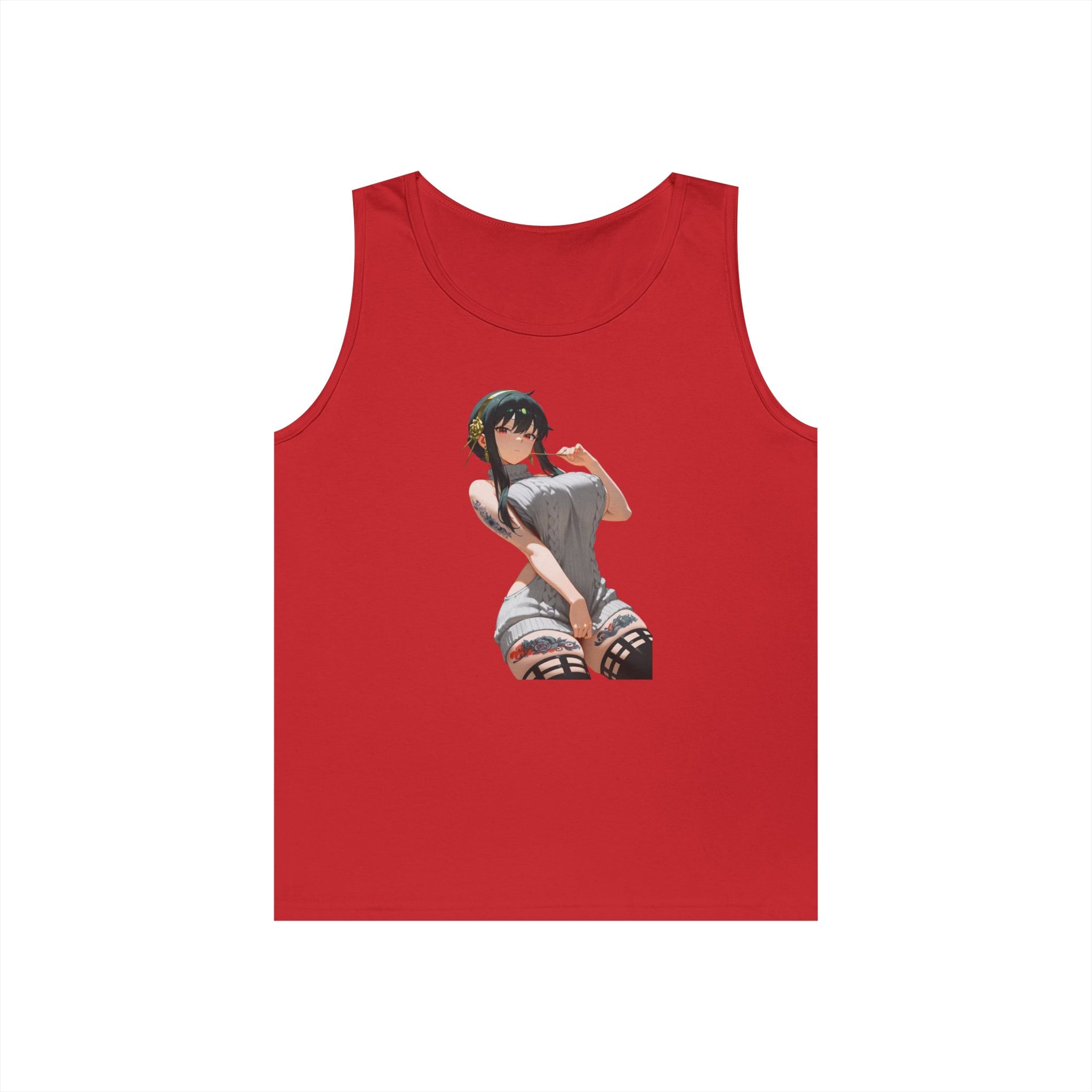 Yor Forger Sexy Tattooed Anime Heavy Cotton Tank Top