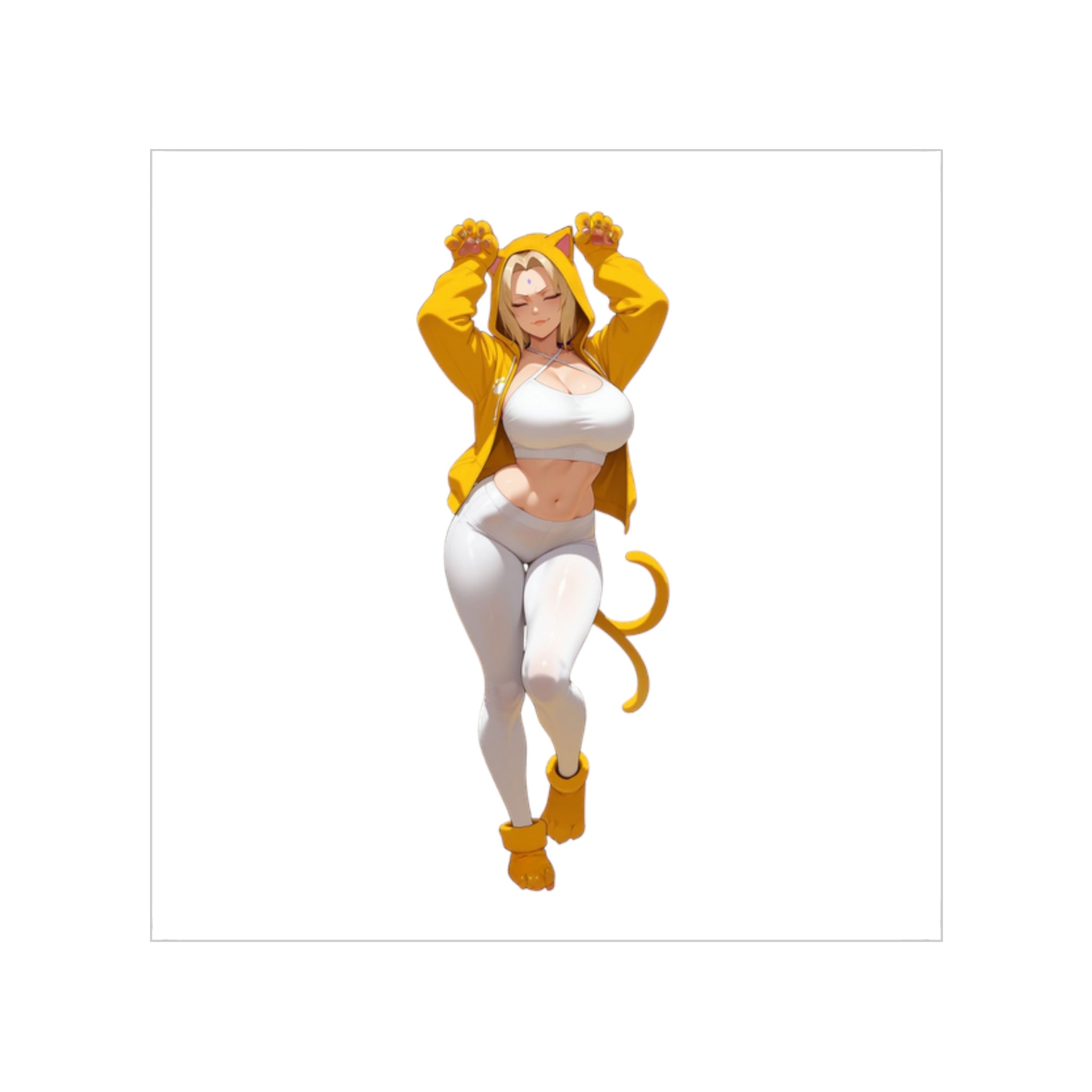 Tsunade Cat Waifu Sticker