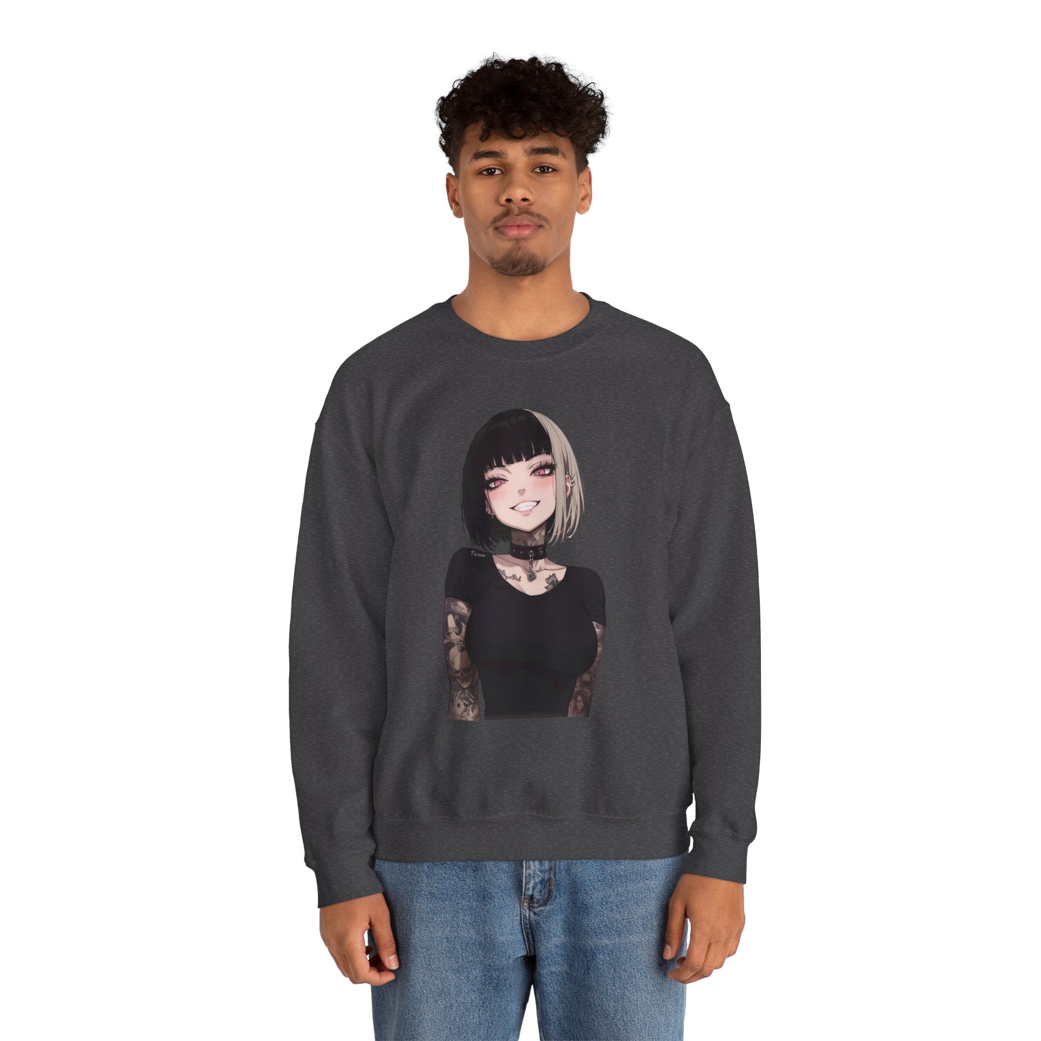 Himiko Toga Gothic Tattooed Style Unisex Heavy Blend™ Crewneck Sweatshirt