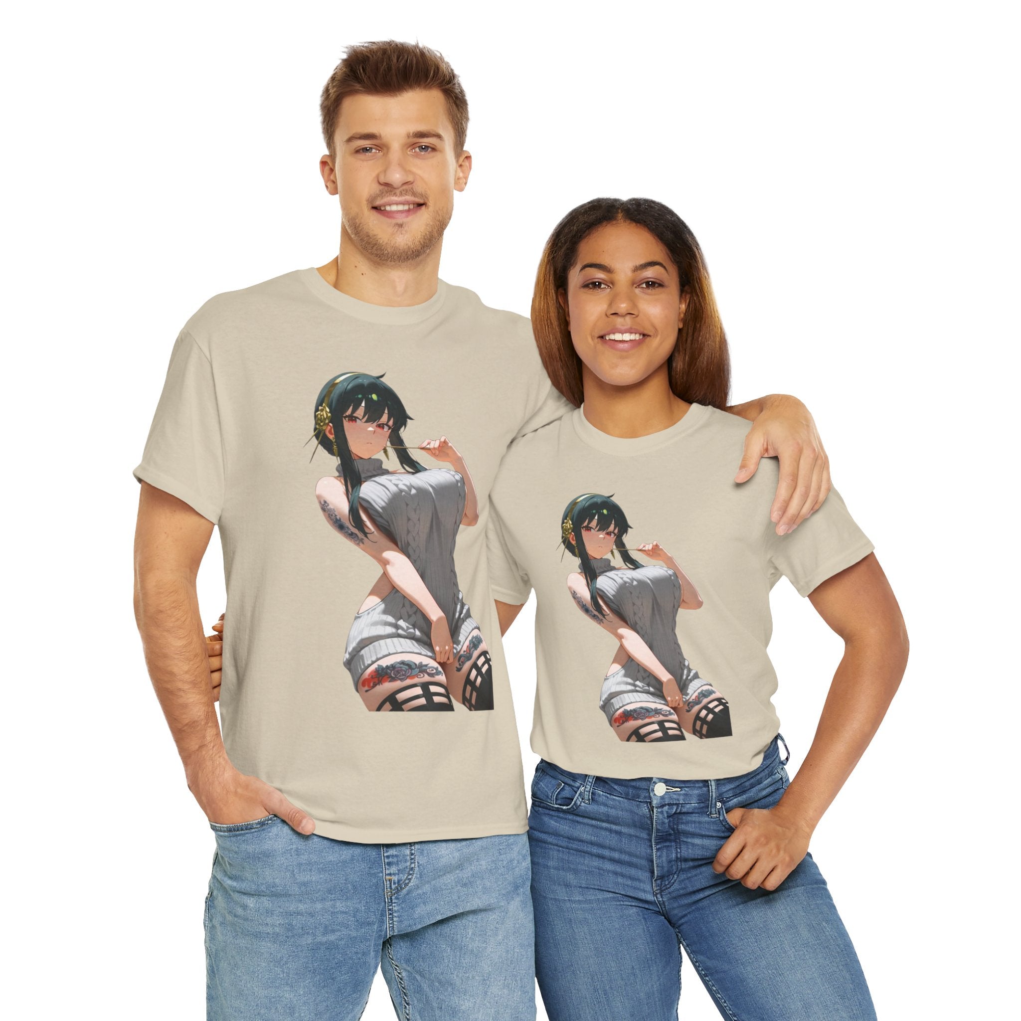 Yor Forger Sexy Tattooed Anime Heavy Cotton Tee