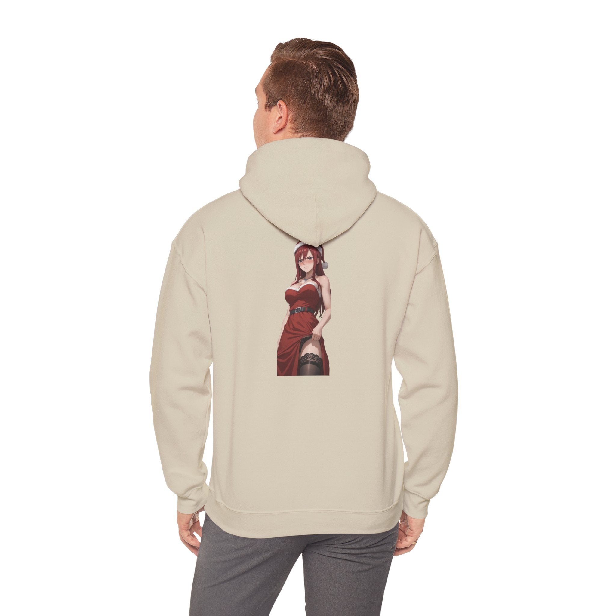 Ezra Scarlet Christmas Themed Angry Anime Unisex Heavy Blend™ Hooded Sweatshirt
