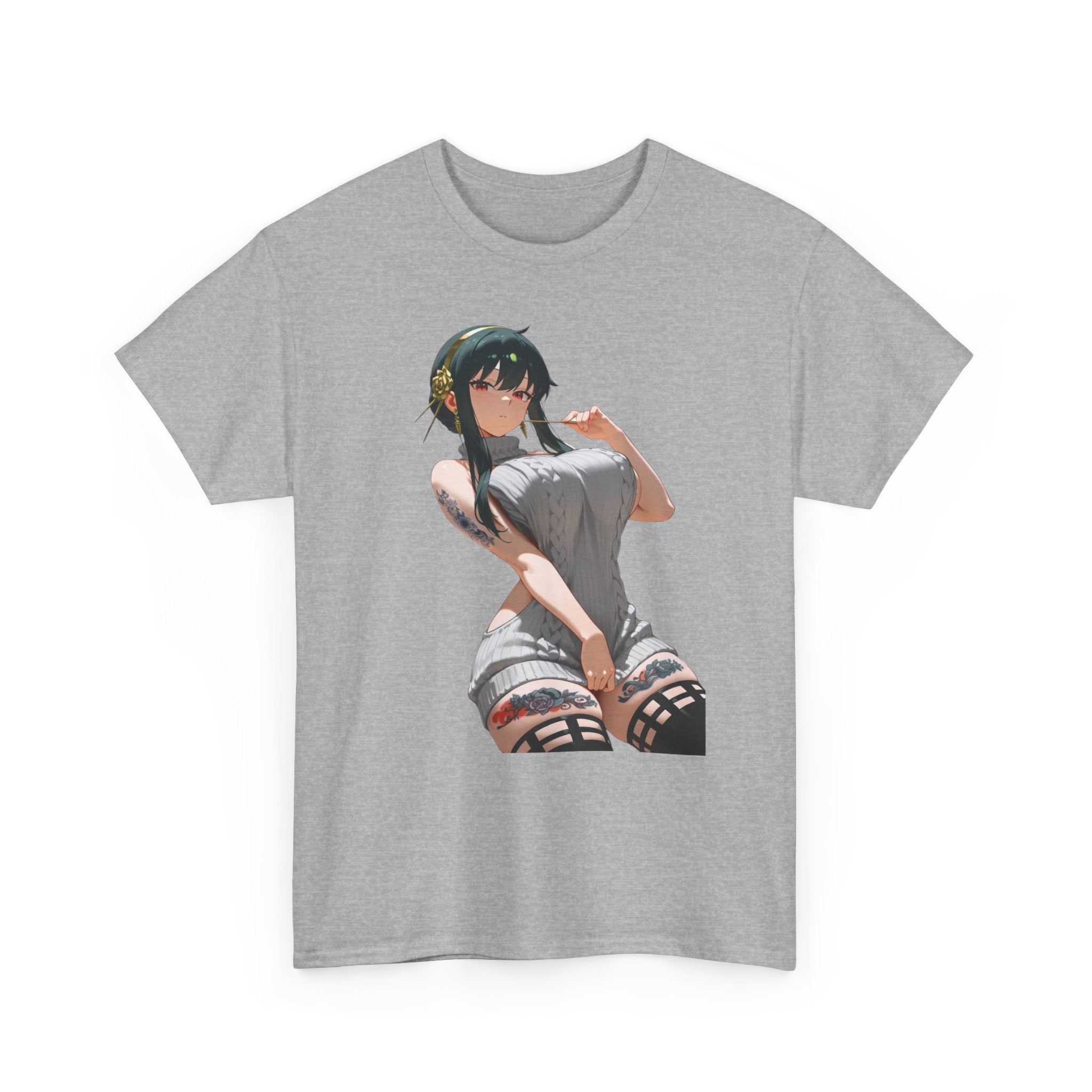 Yor Forger Sexy Tattooed Anime Heavy Cotton Tee