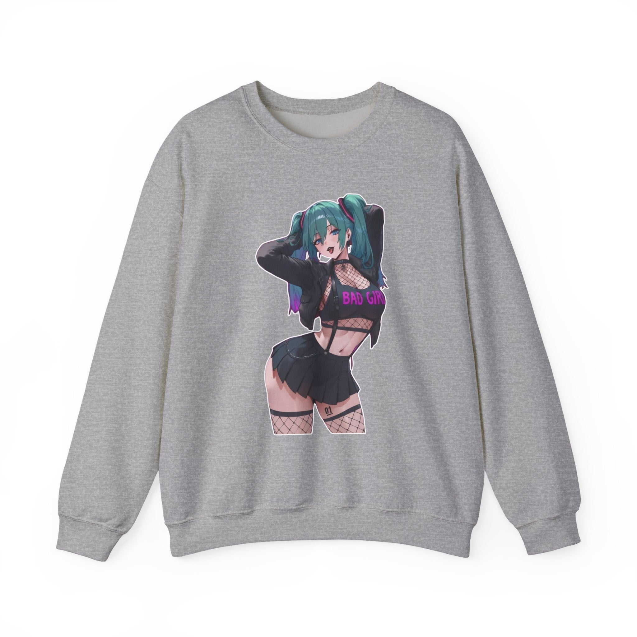 Hatsune Miku Baddie Unisex Heavy Blend™ Crewneck Sweatshirt