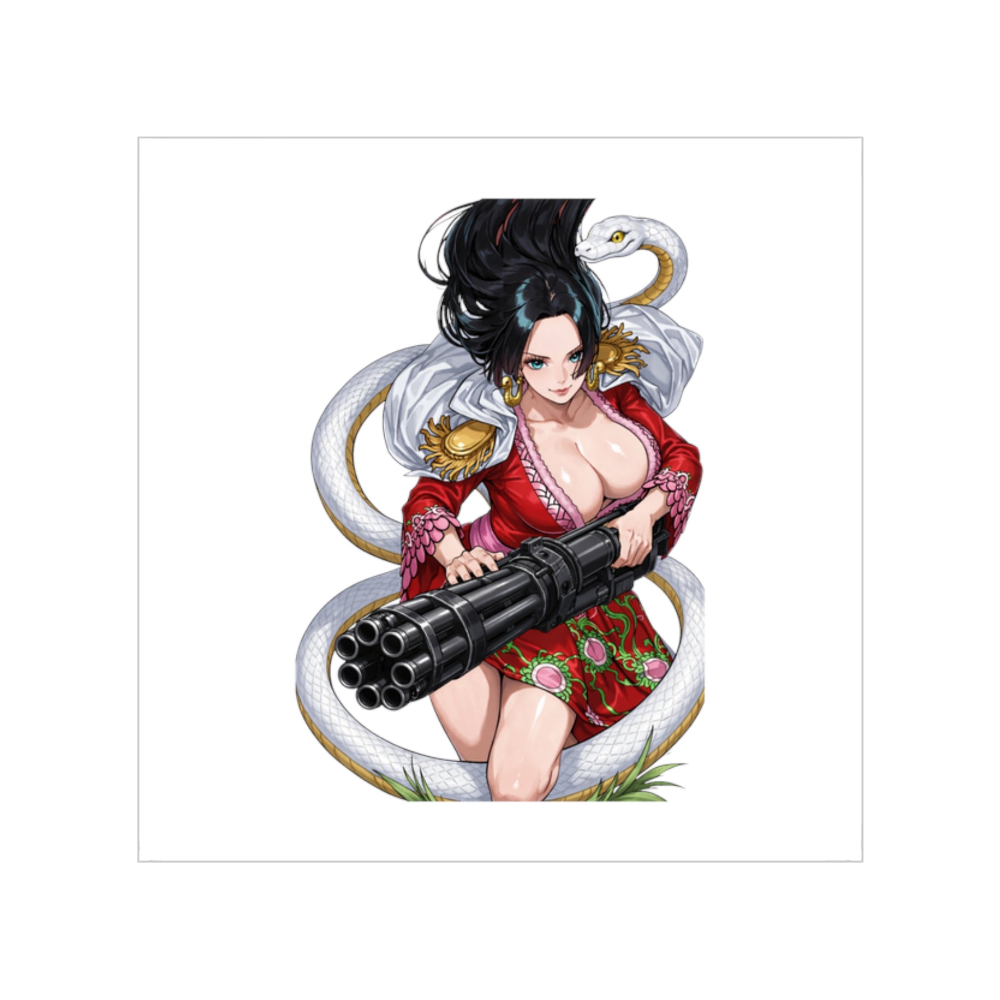 Boa Hancock Six Gun Barrels Tactical Waifu Sticker