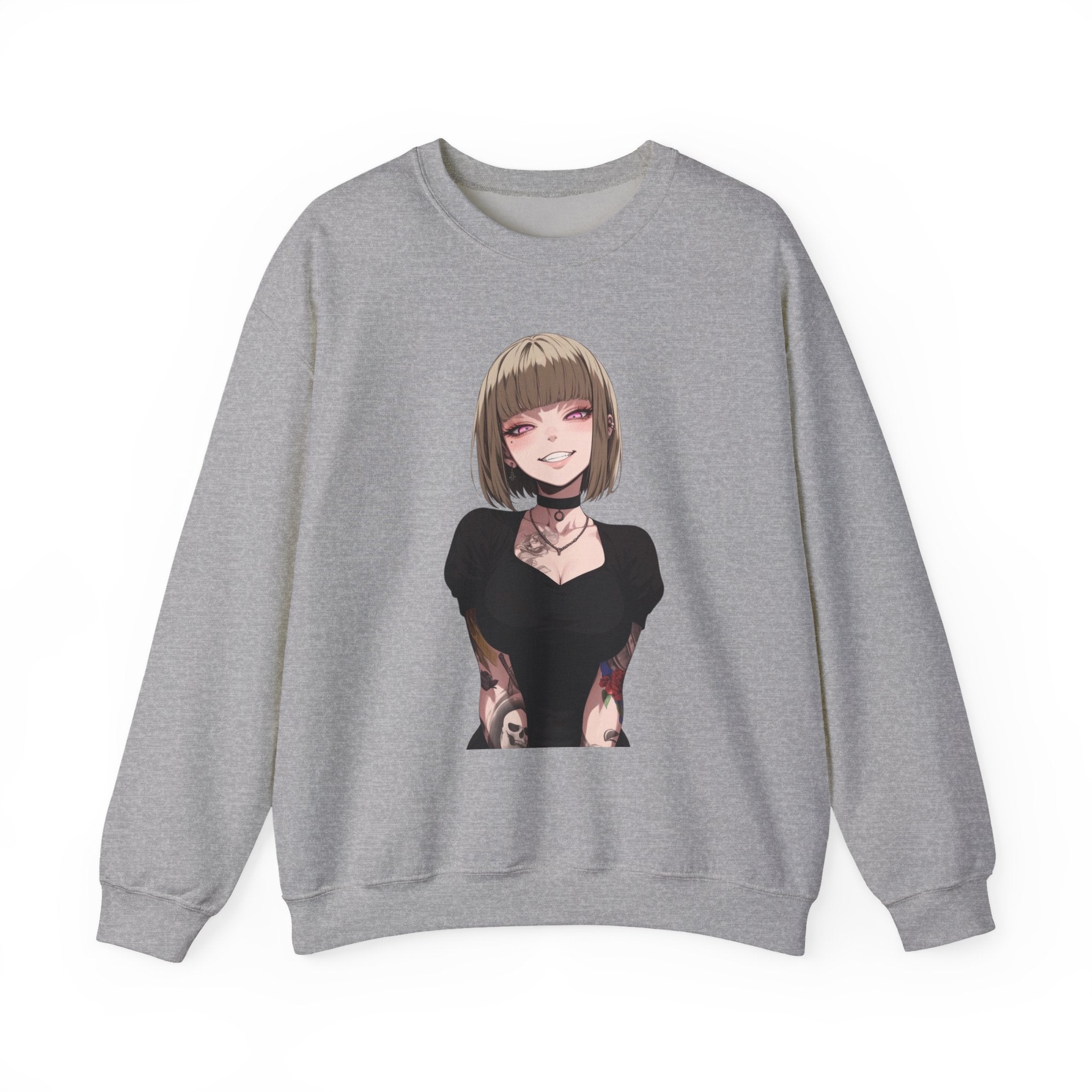 Sexy Style Himiko Toga Skull Tattooed Unisex Heavy Blend™ Crewneck Sweatshirt