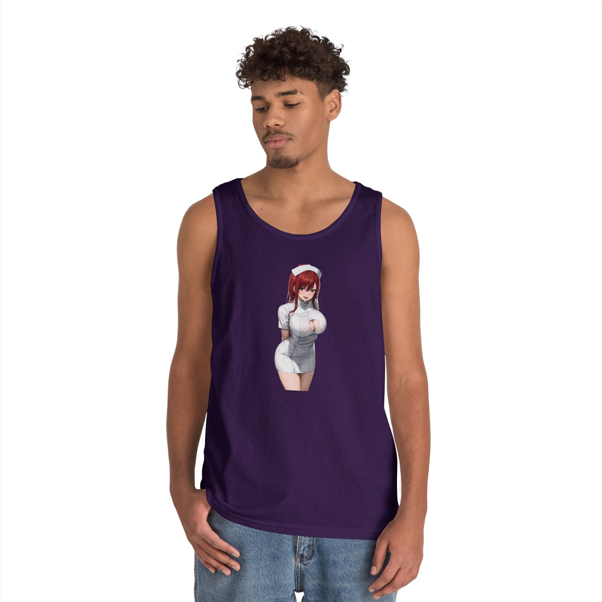 Ezra Scarlet Nurse Uniform Anime Heavy Cotton Tank Top
