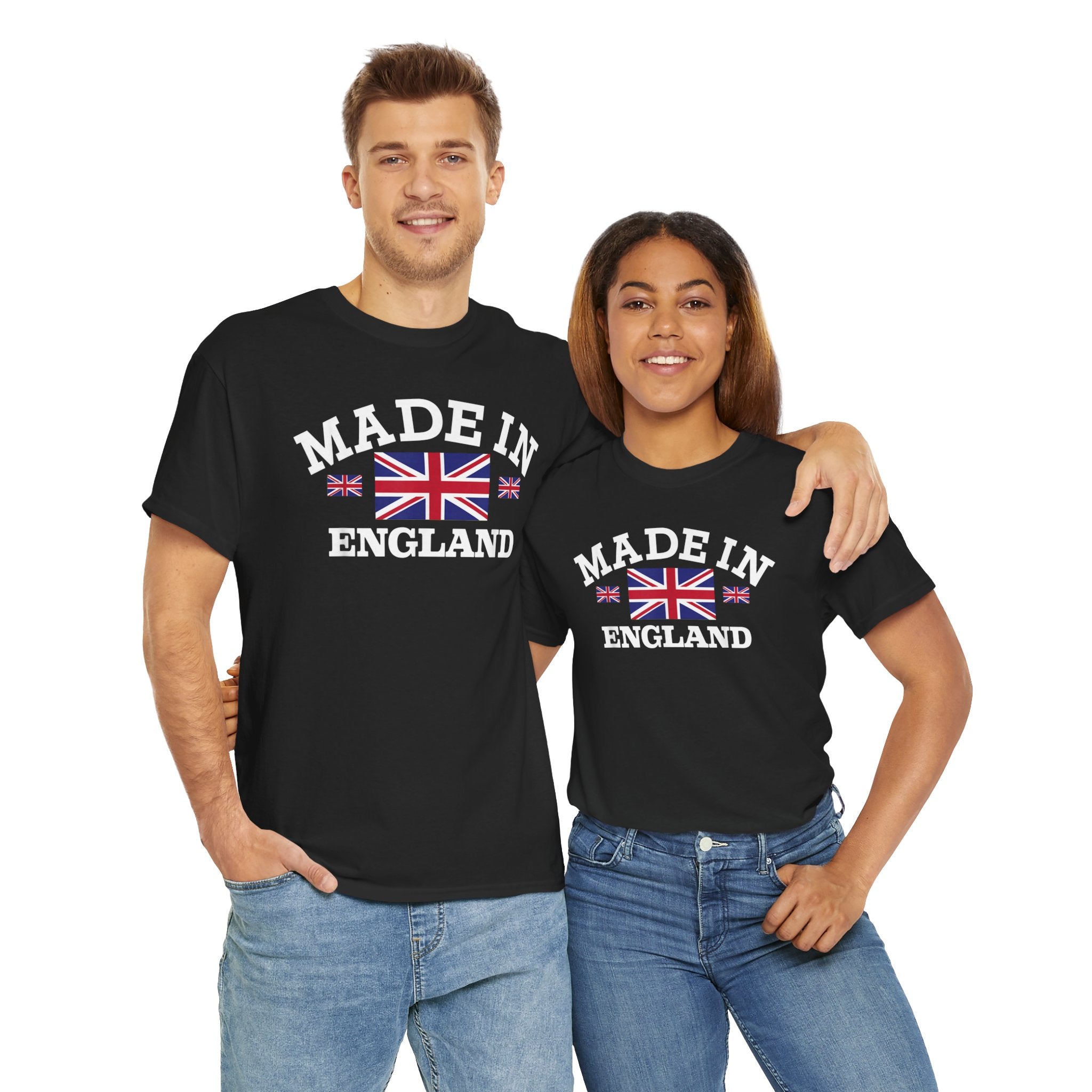 Made in England British Flag Union Jack Unisex Heavy Cotton Tee