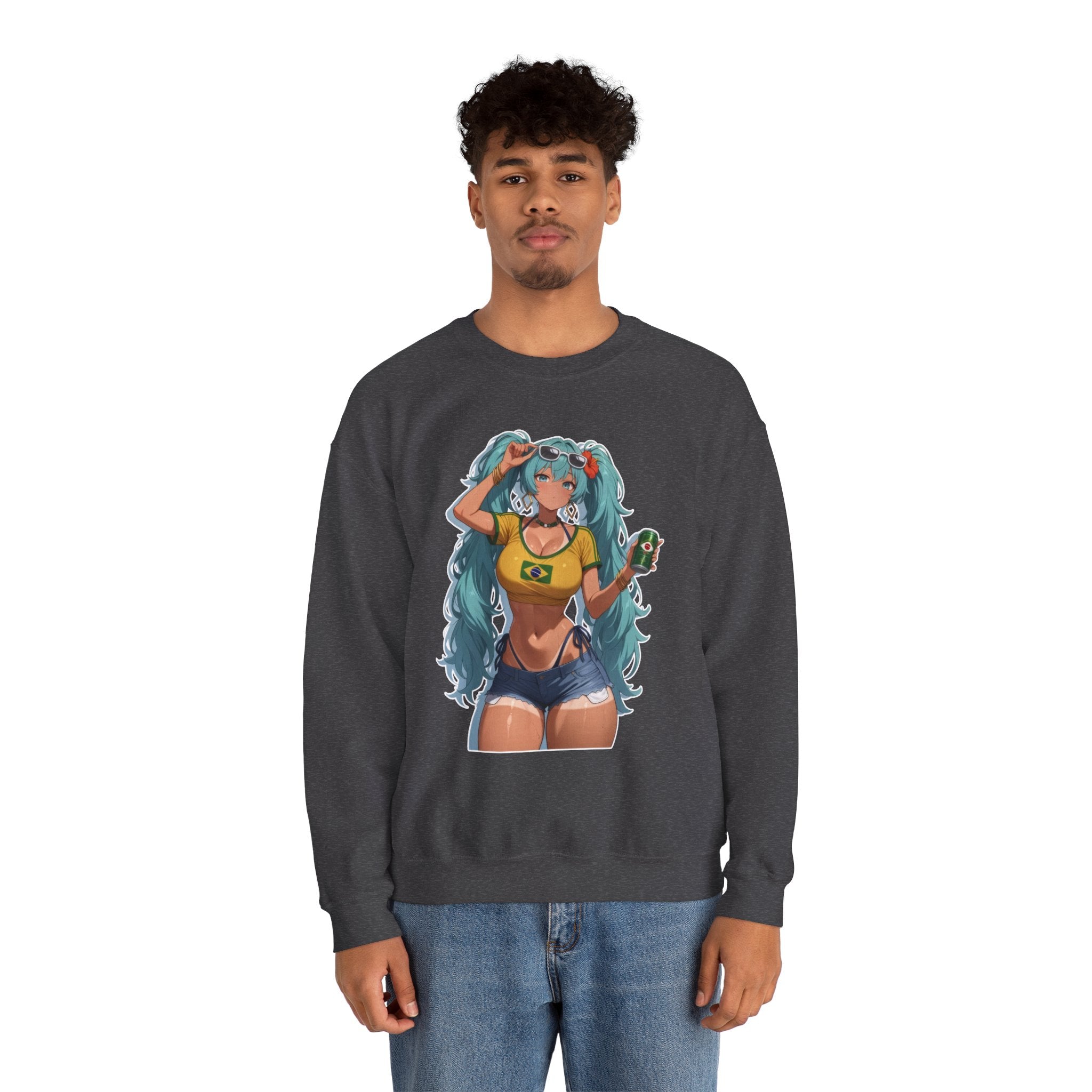 Hatsune Miku Brazil Girl Unisex Heavy Blend™ Crewneck Sweatshirt