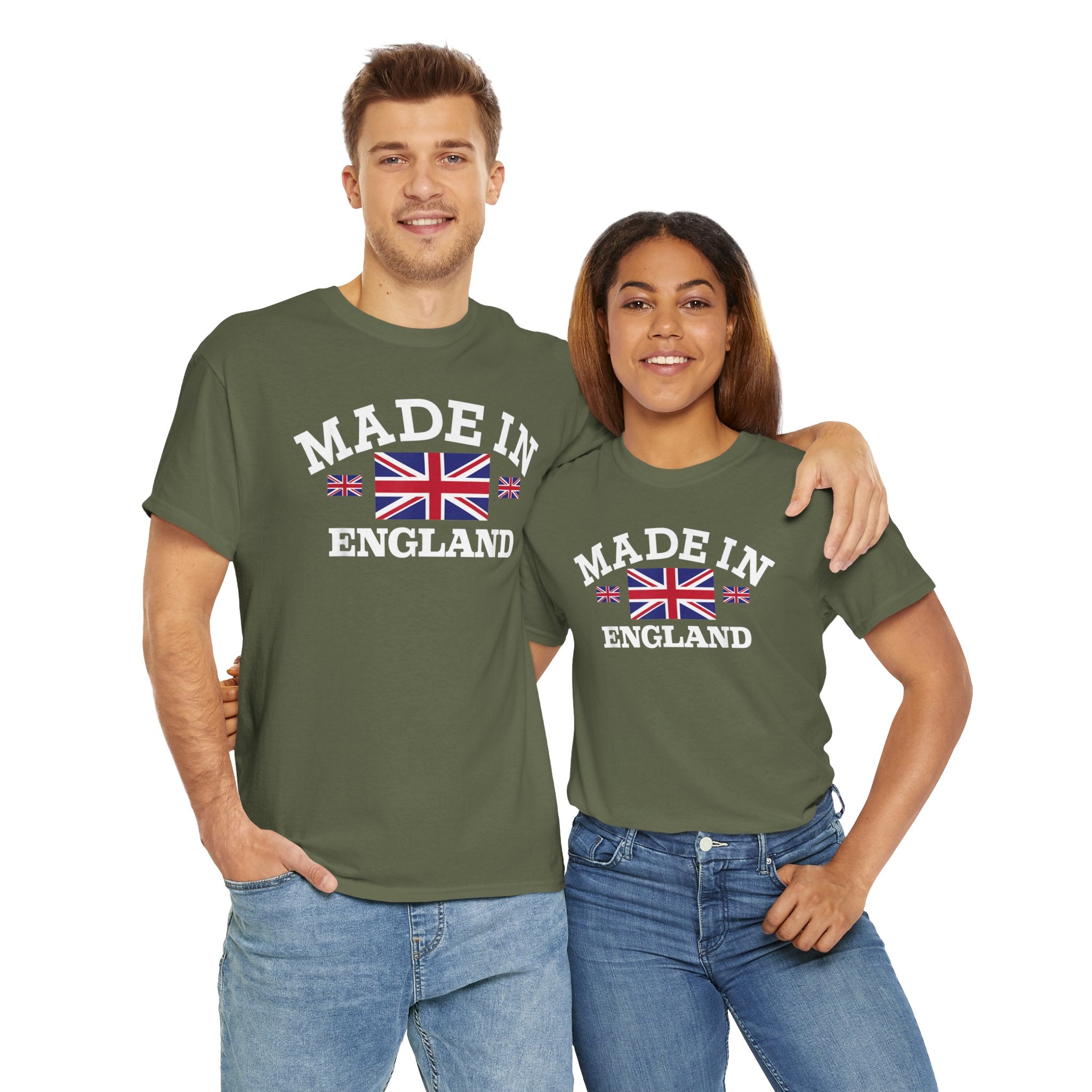 Made in England British Flag Union Jack Unisex Heavy Cotton Tee