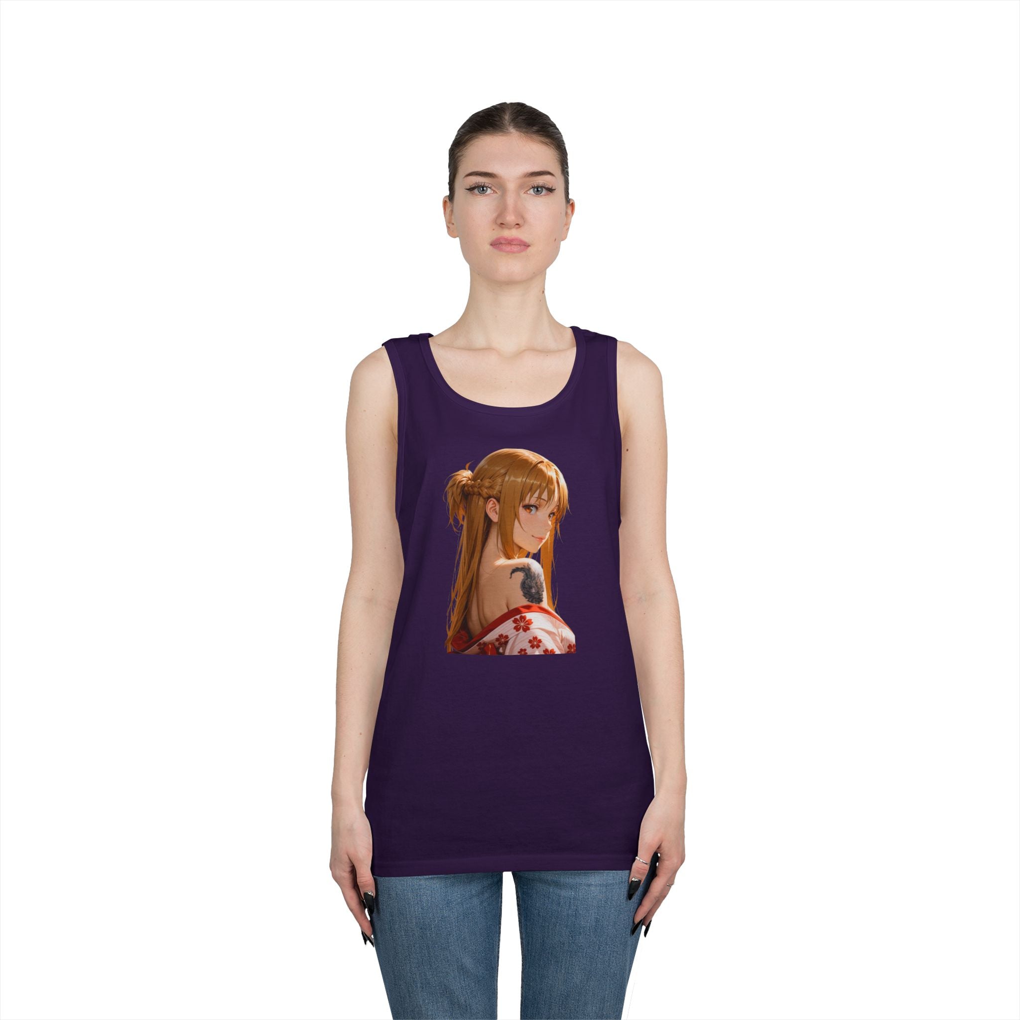 Asuna Kimono Tattoo Heavy Cotton Tank Top