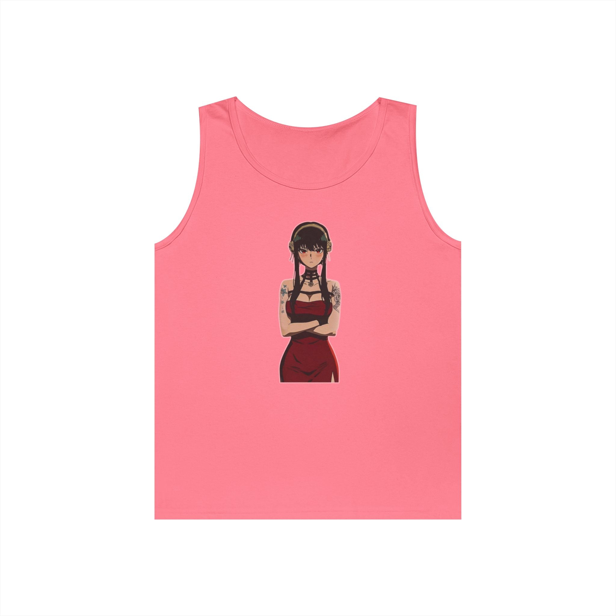 Yor Forger Elegant Tattooed Anime Heavy Cotton Tank Top