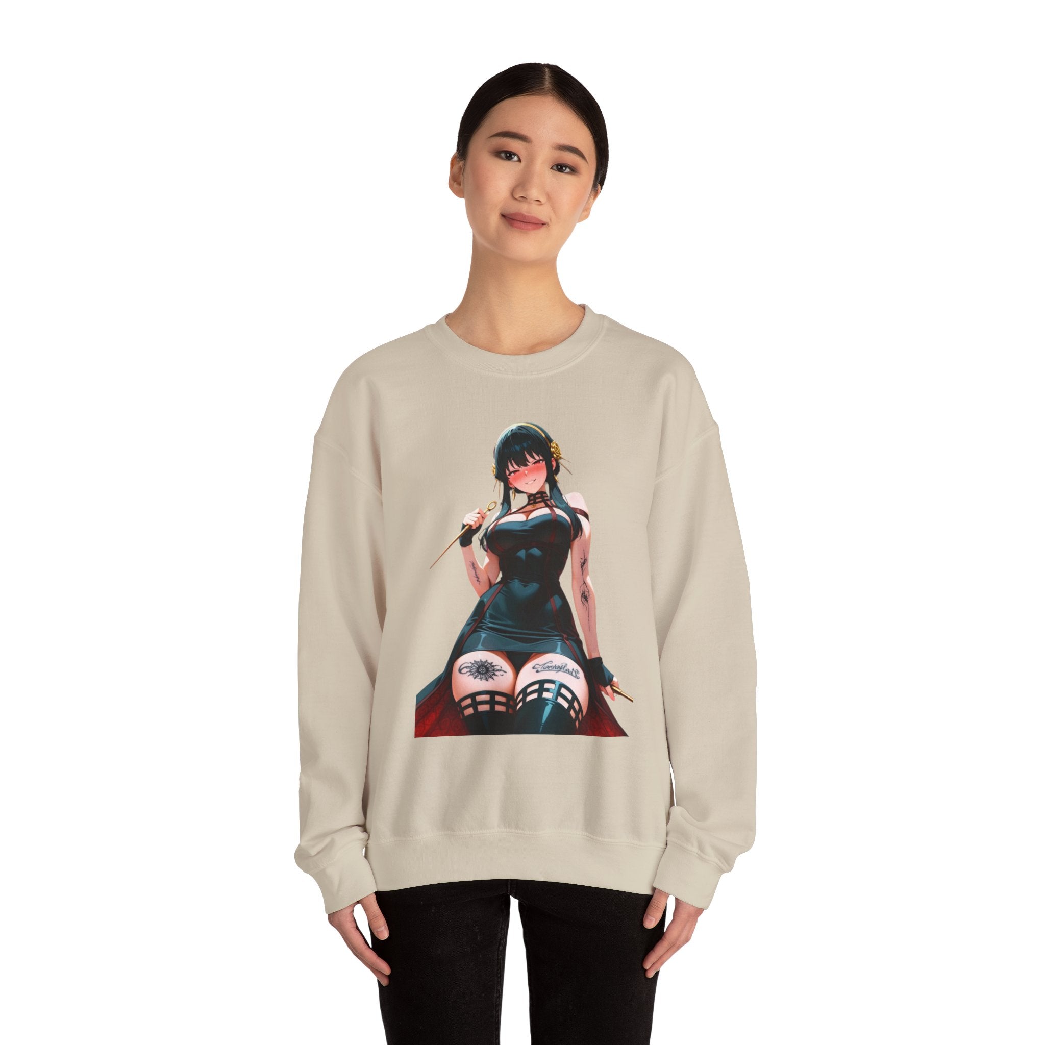 Yor Forger Assassin Gothic Tattooed Unisex Heavy Blend™ Crewneck Sweatshirt