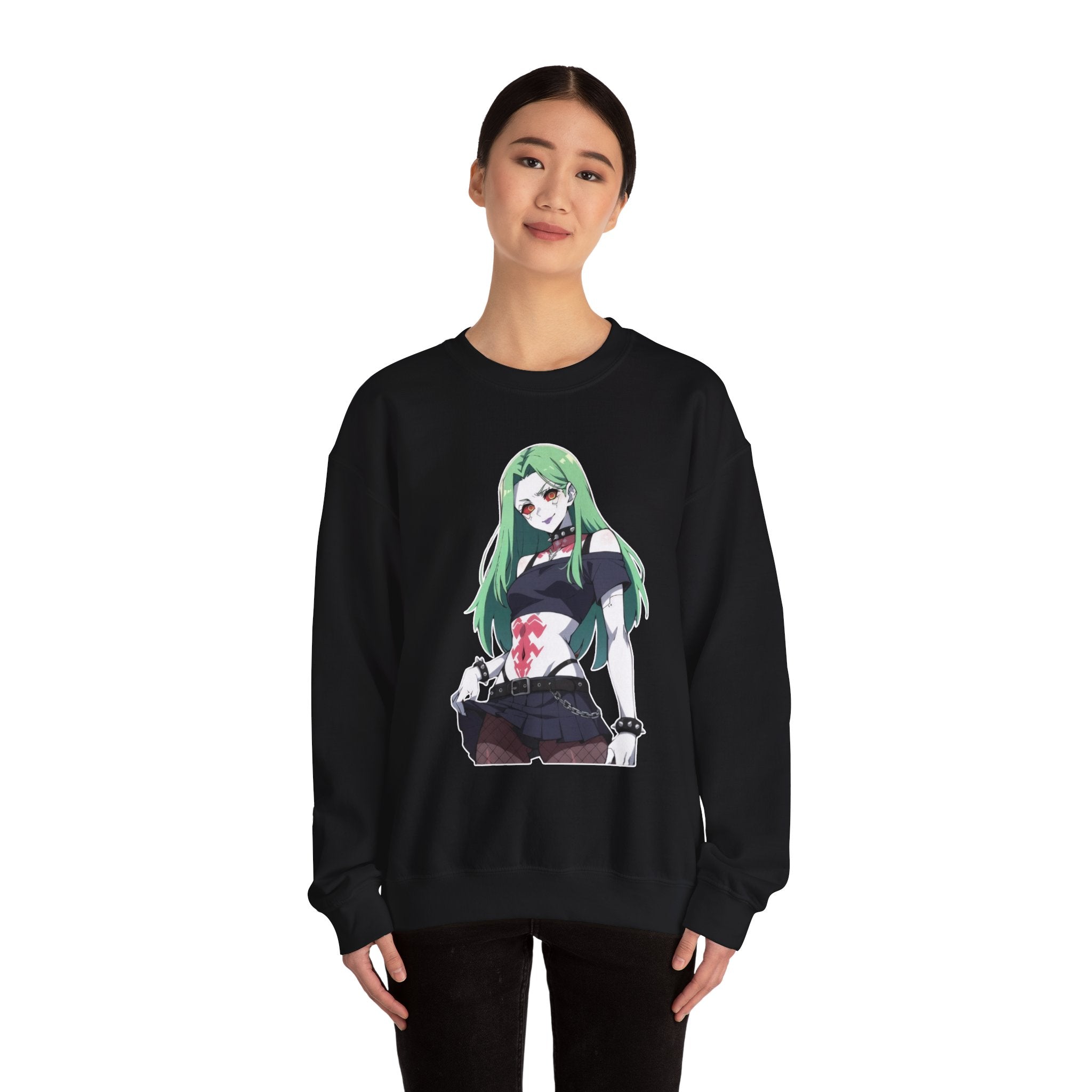 Rebecca Cyberpunk Futuristic Unisex Heavy Blend™ Crewneck Sweatshirt