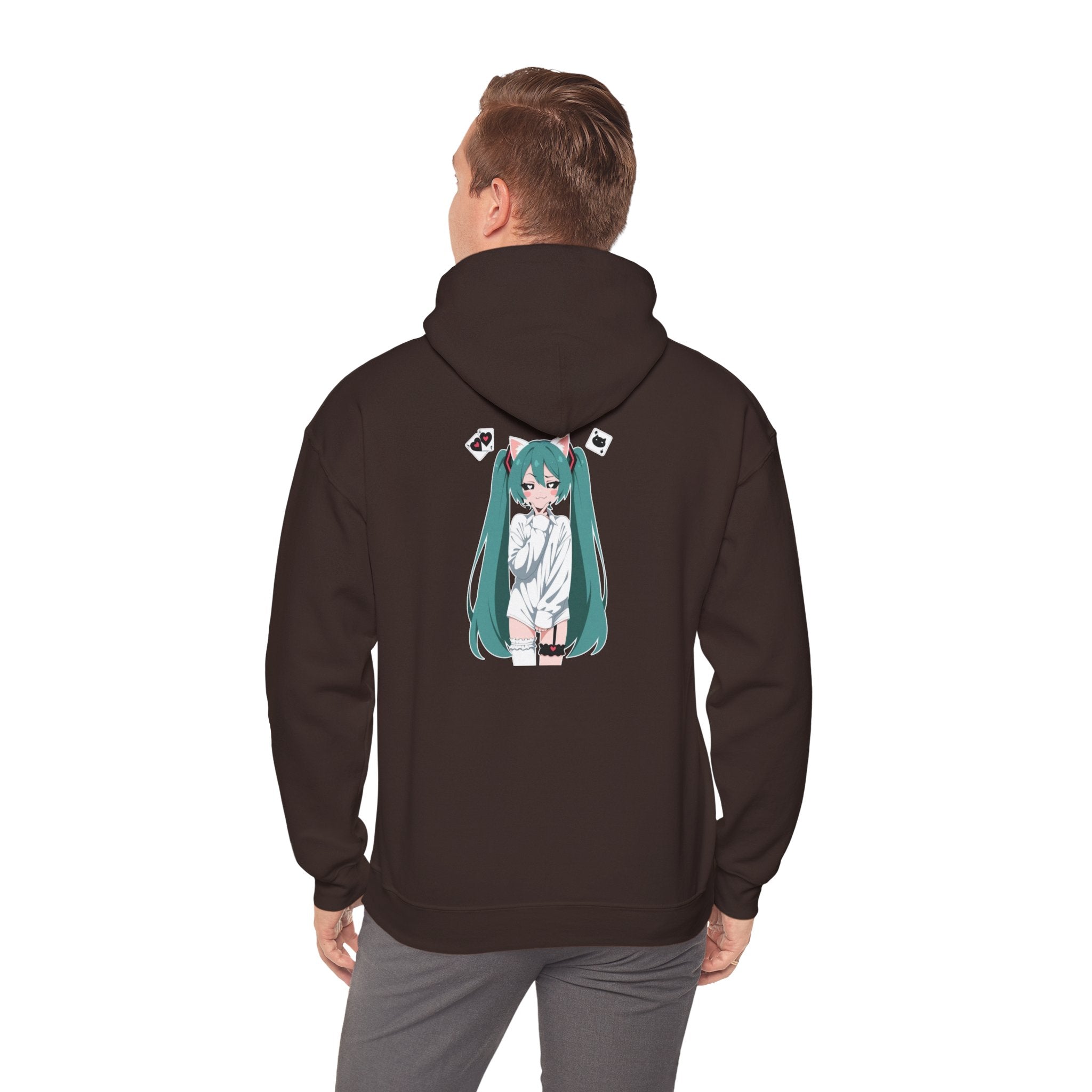 Hatsune Miku Catgirl Cute Unisex Heavy Blend™ Hooded Sweatshirt