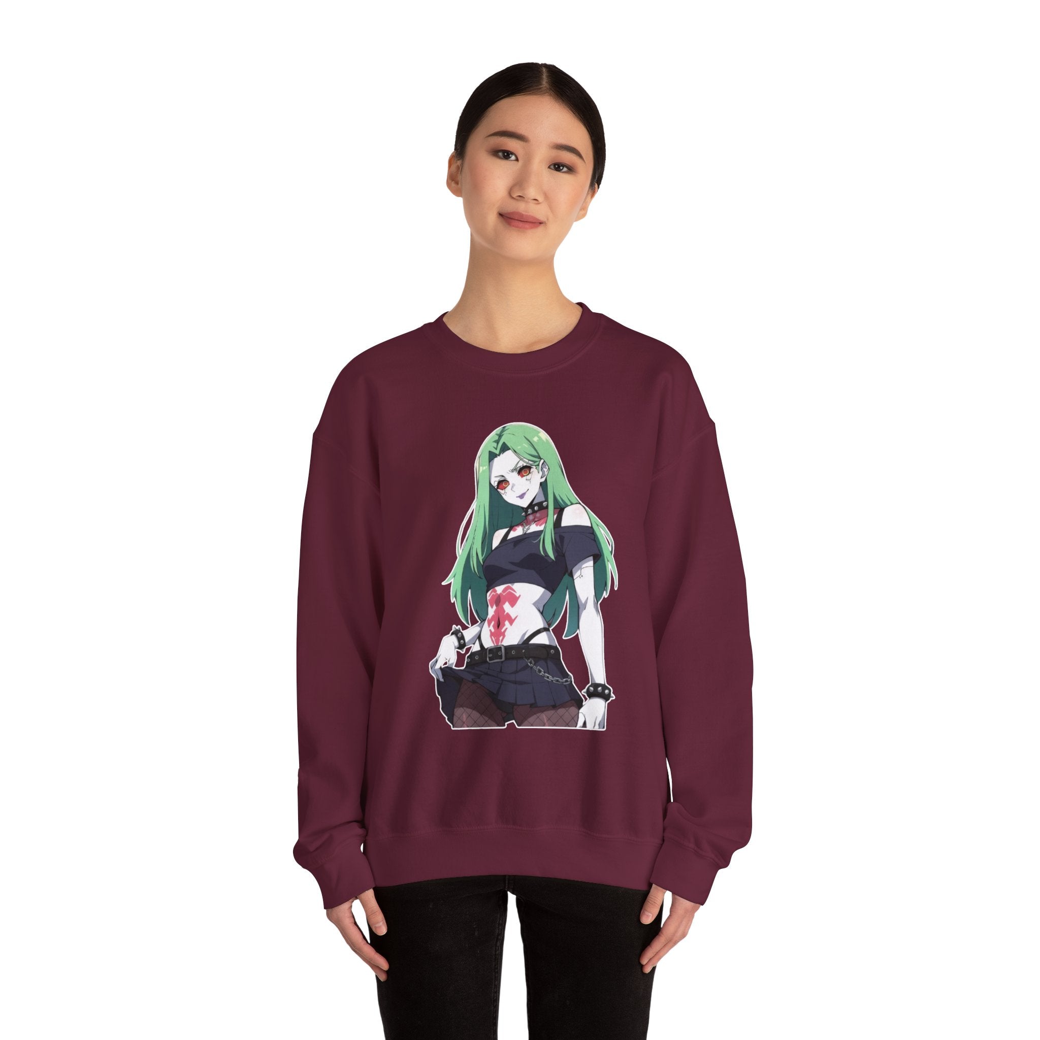 Rebecca Cyberpunk Futuristic Unisex Heavy Blend™ Crewneck Sweatshirt