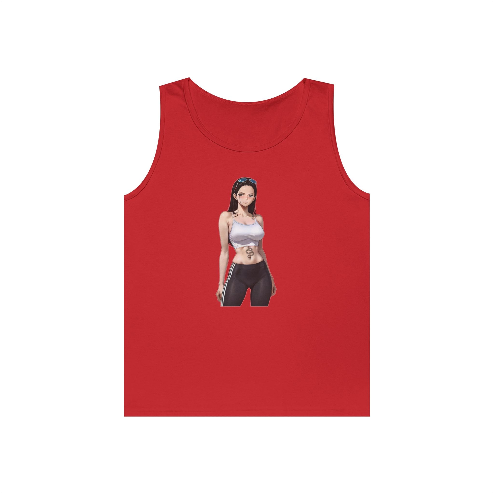Nico Robin Sporty Snake Tattoo Anime Heavy Cotton Tank Top