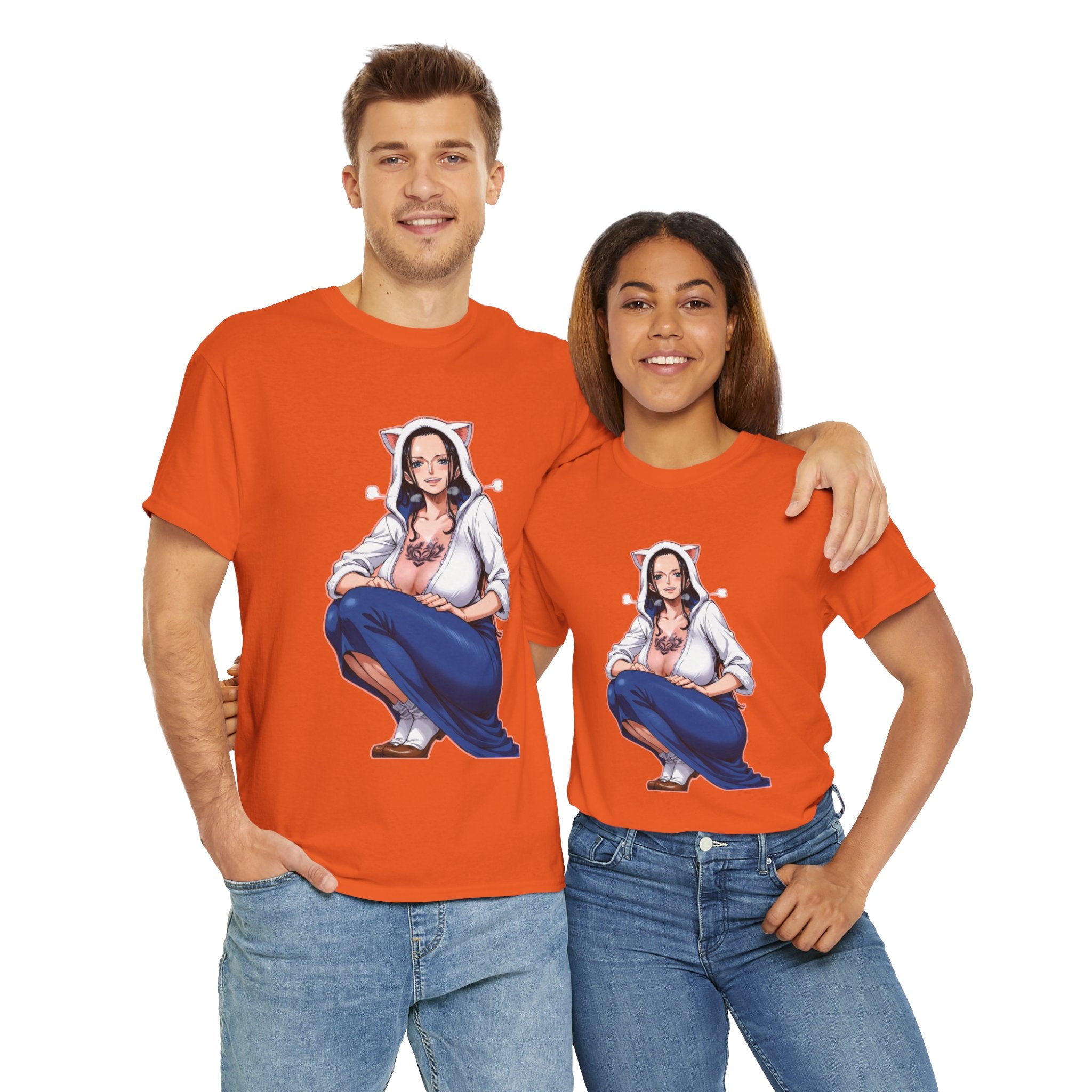Nico Robin Catgirl Casual Anime Heavy Cotton Tee