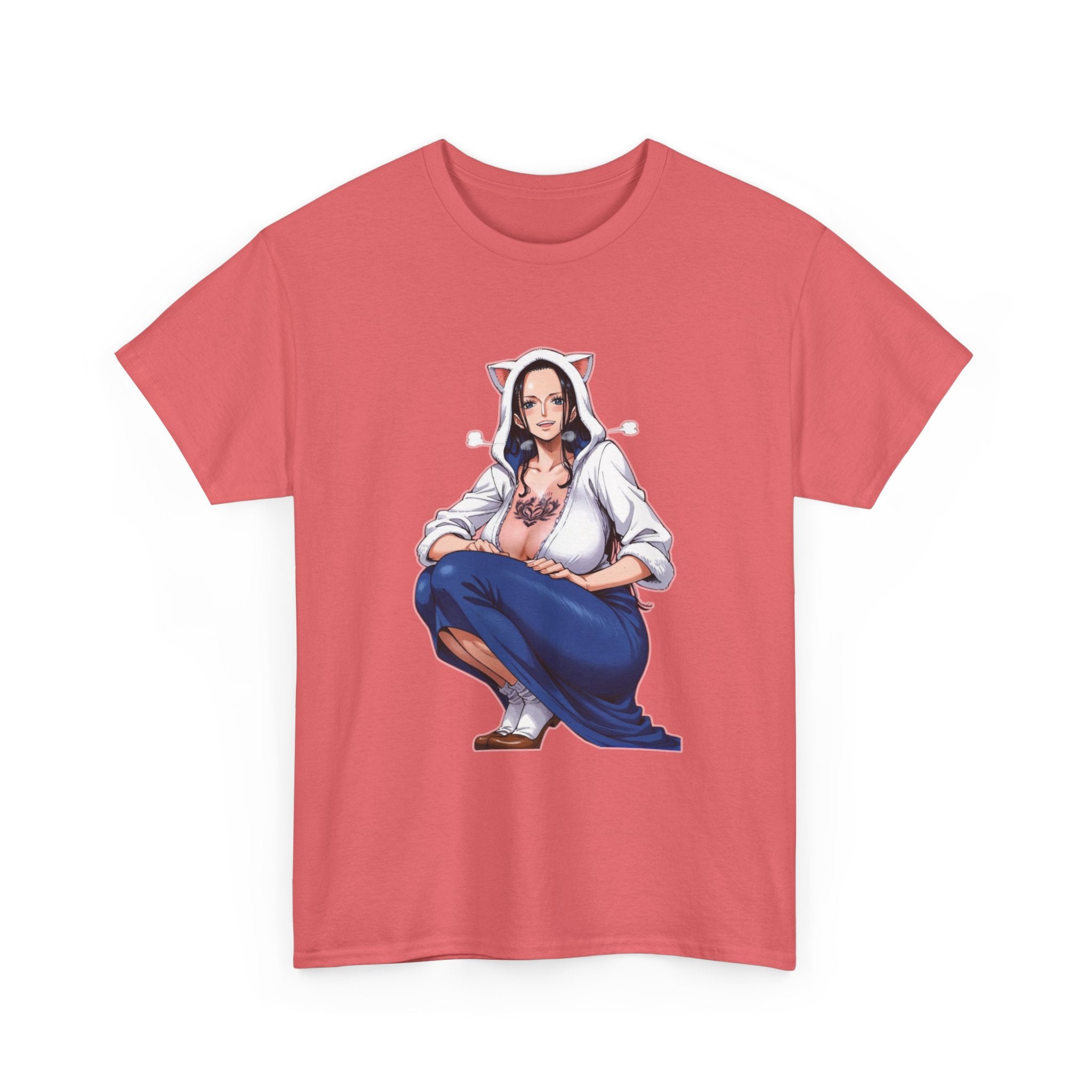 Nico Robin Catgirl Casual Anime Heavy Cotton Tee