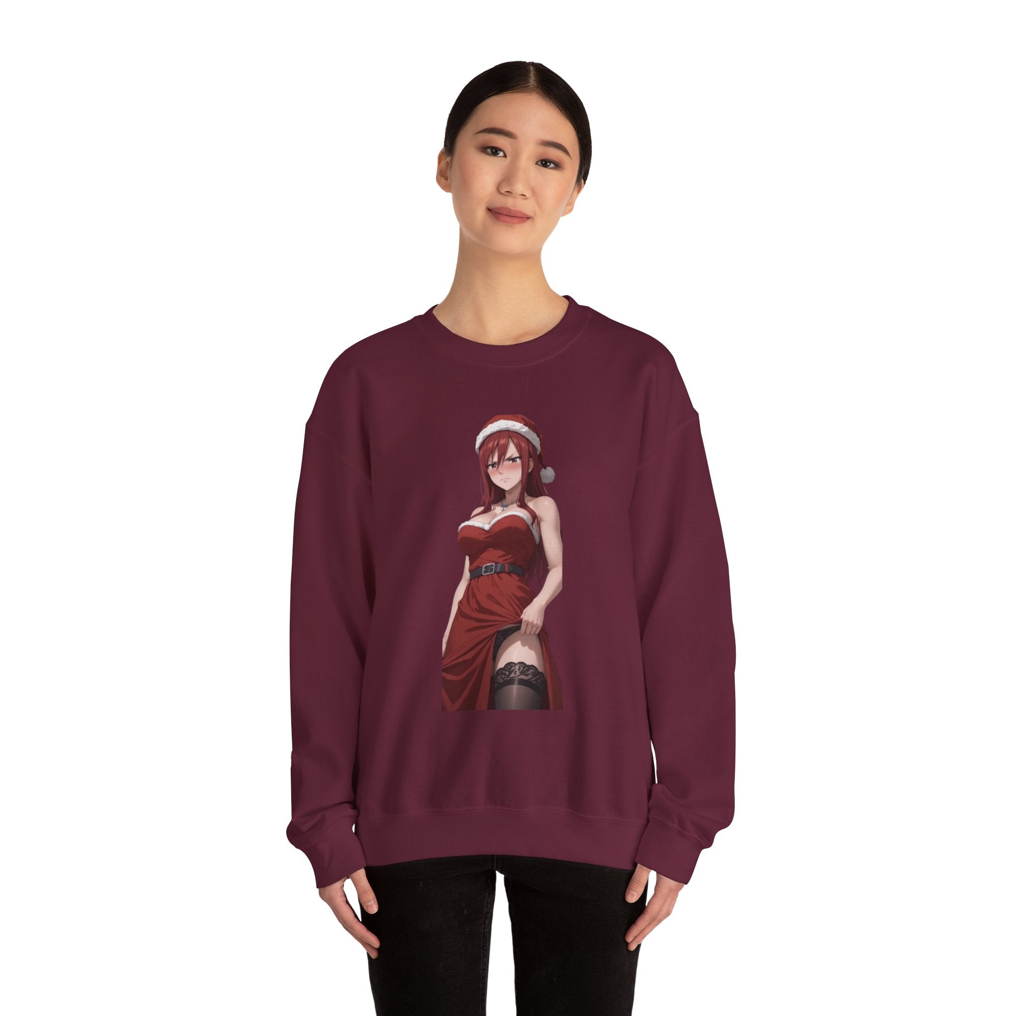 Ezra Scarlet Christmas Themed Angry Unisex Heavy Blend™ Crewneck Sweatshirt