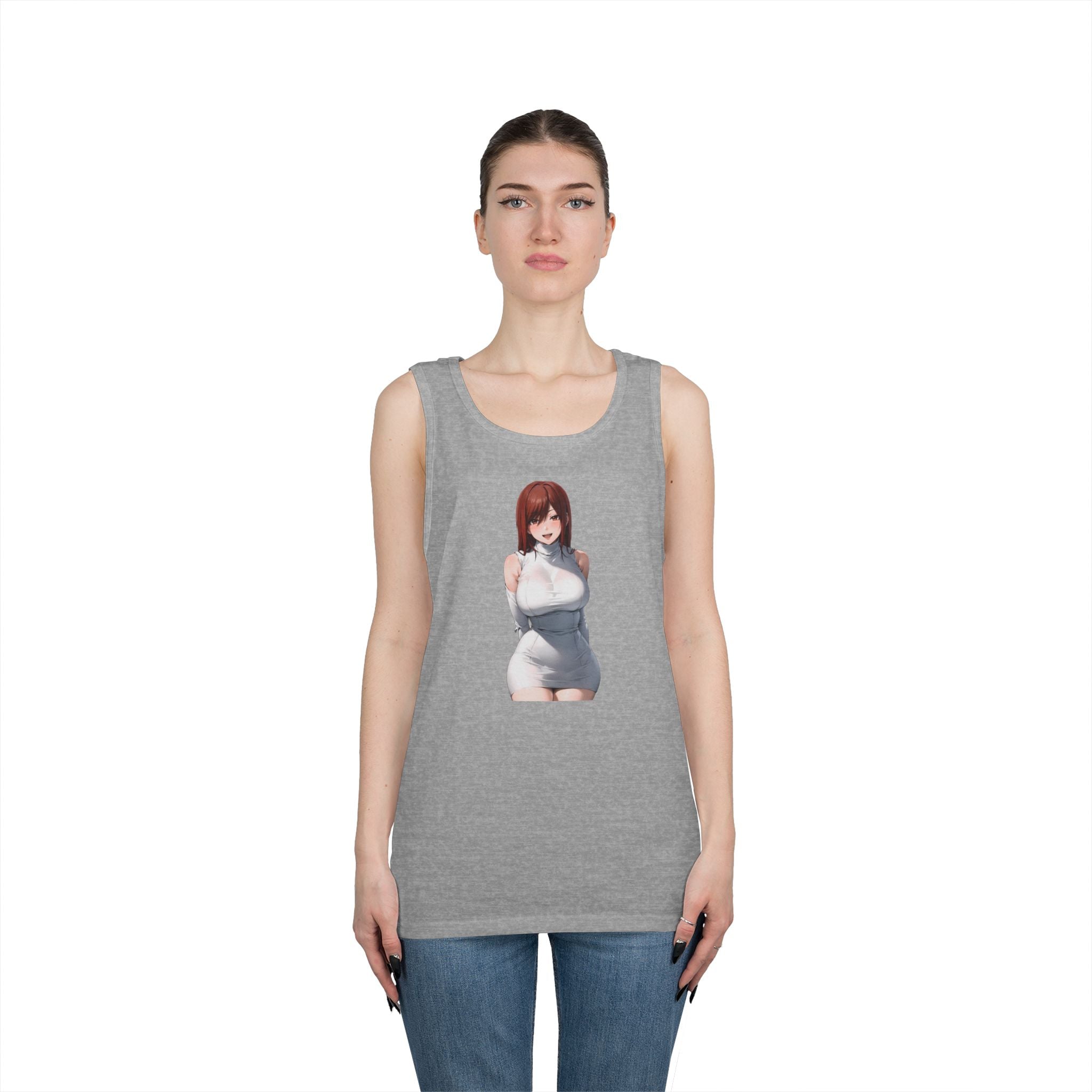 Ezra Scarlet Charming White Dress Anime Heavy Cotton Tank Top