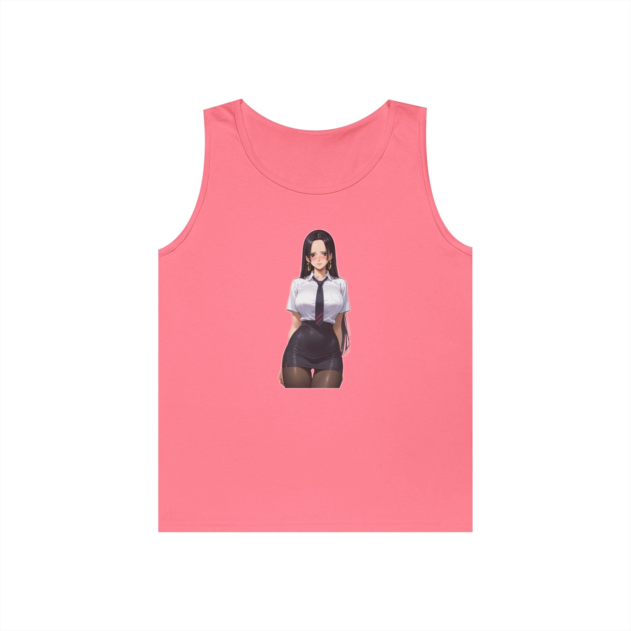 Nico Robin Office Lady Blushing Heavy Cotton Tank Top