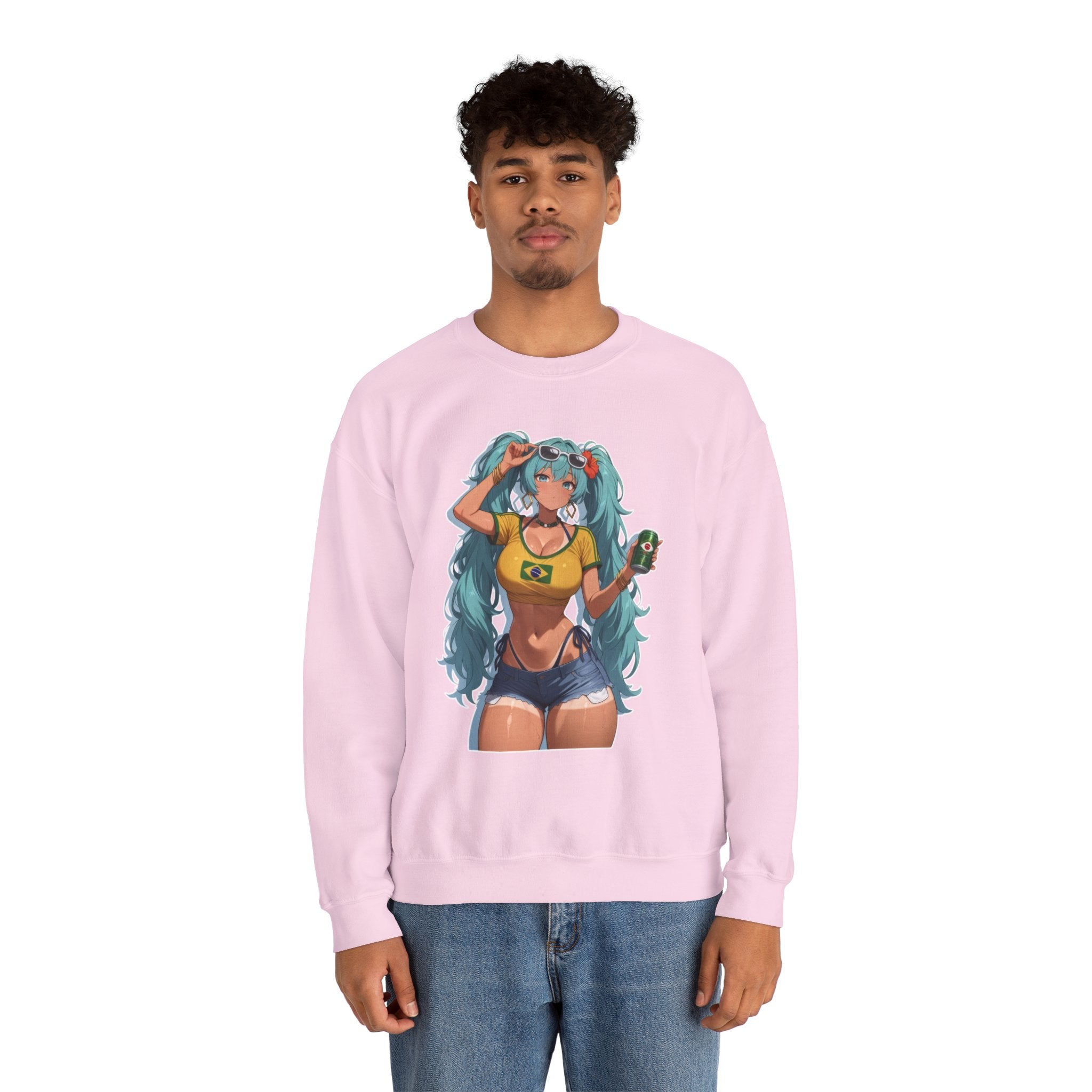 Hatsune Miku Brazil Girl Unisex Heavy Blend™ Crewneck Sweatshirt