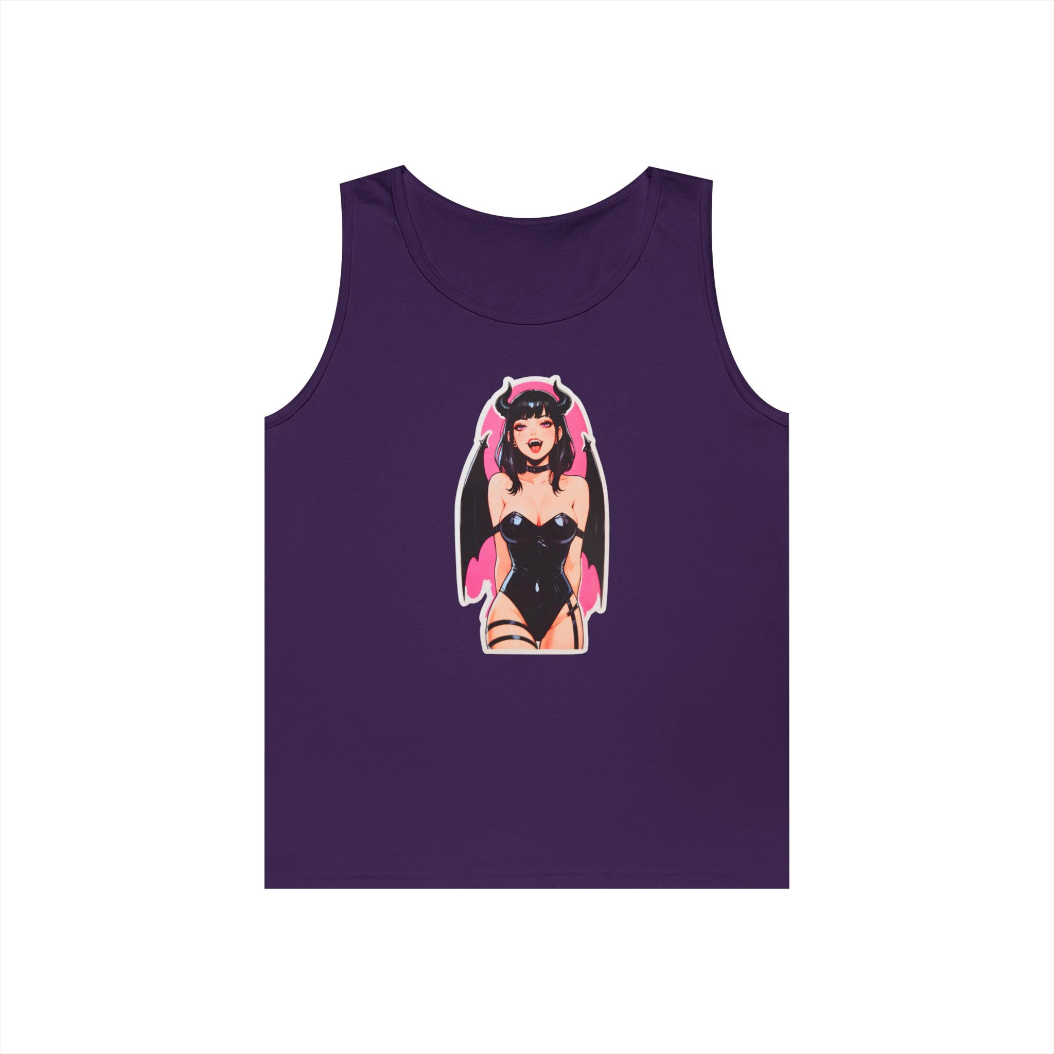 Succubus Ahegao Dark Gothic Heavy Cotton Tank Top