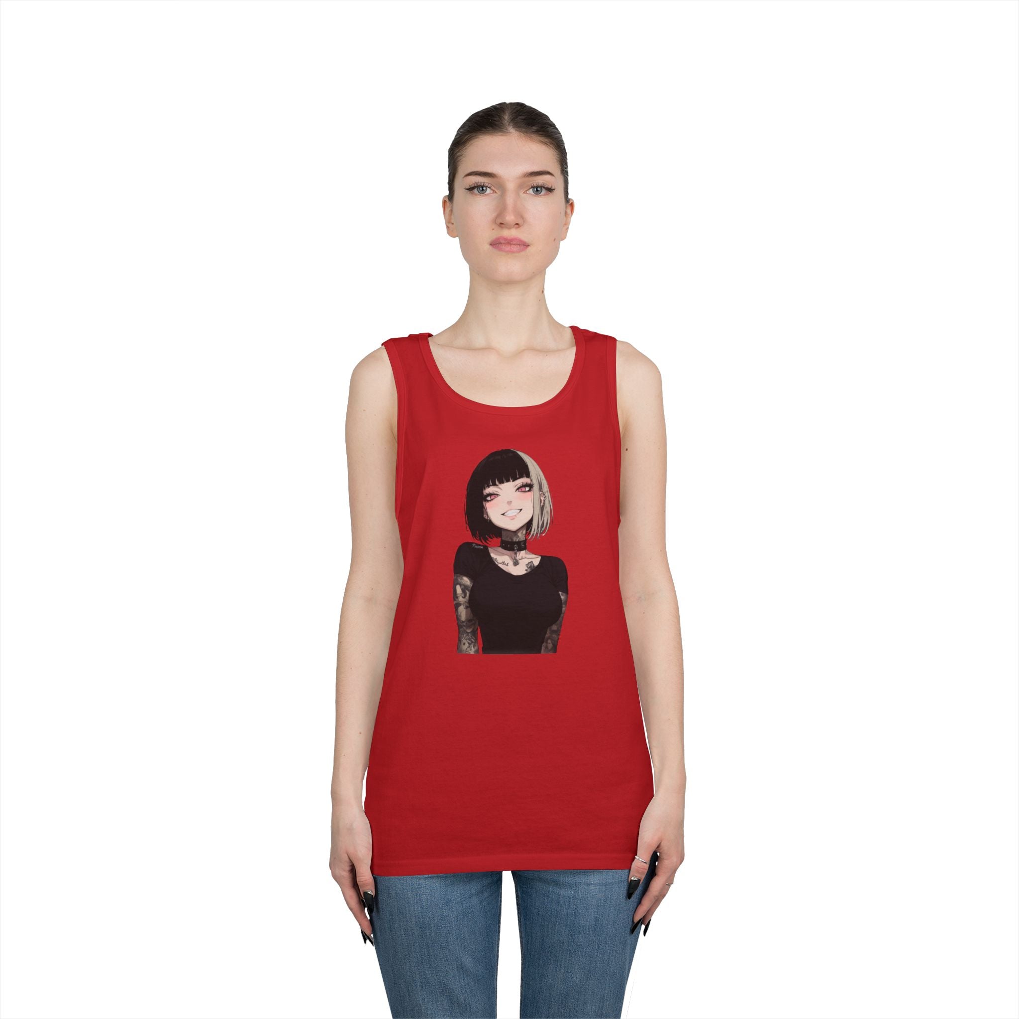 Himiko Toga Gothic Tattooed Style Heavy Cotton Tank Top