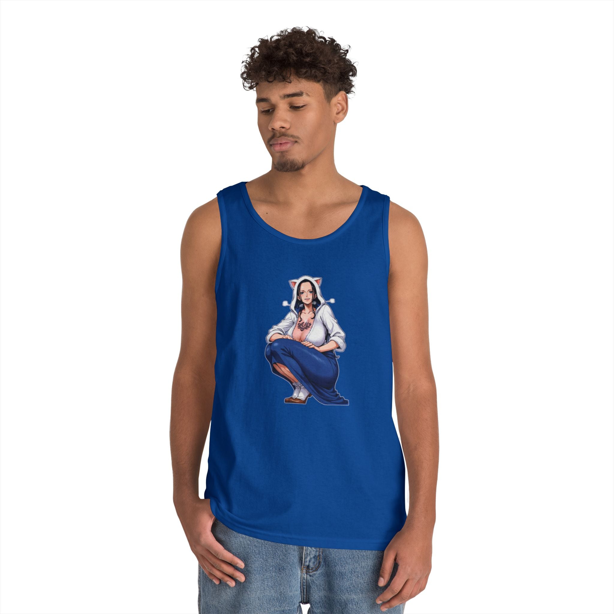 Nico Robin Catgirl Casual Anime Heavy Cotton Tank Top