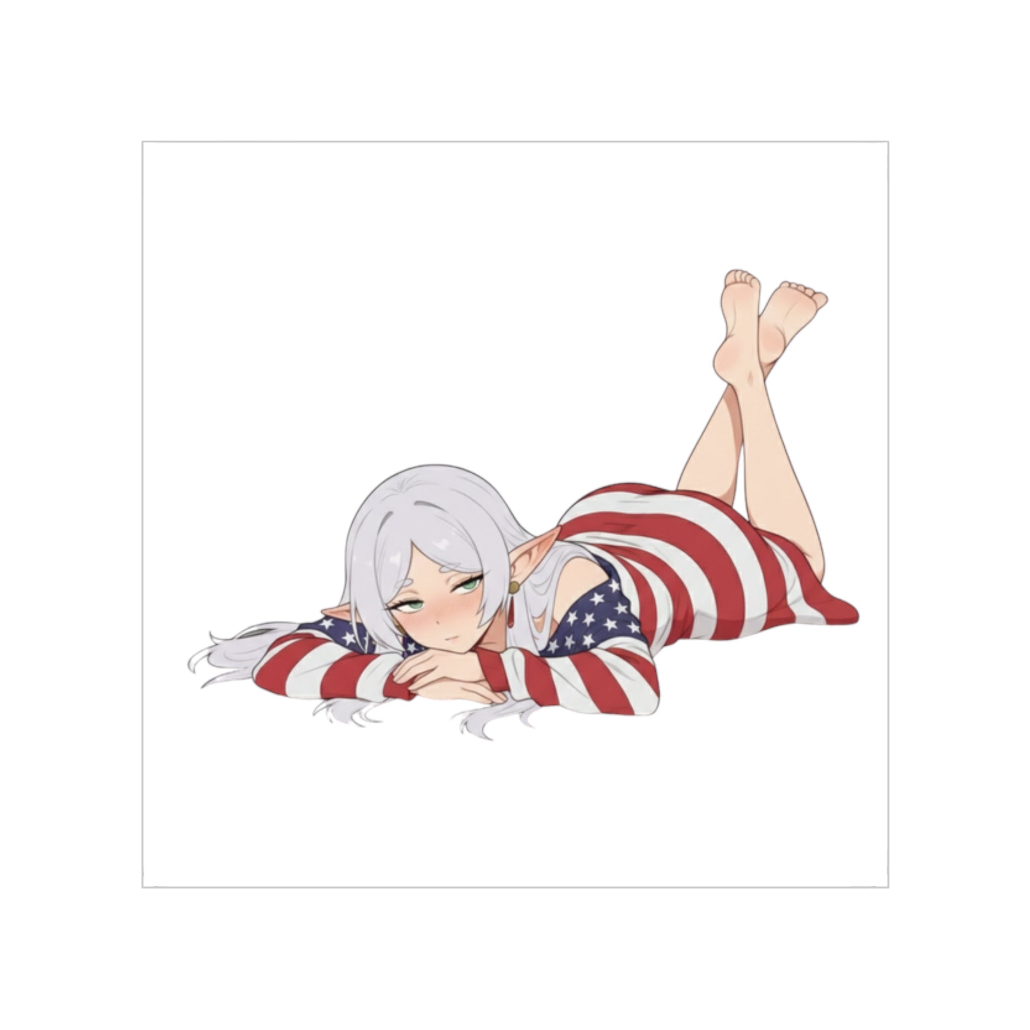 Frieren America Waifu Sticker