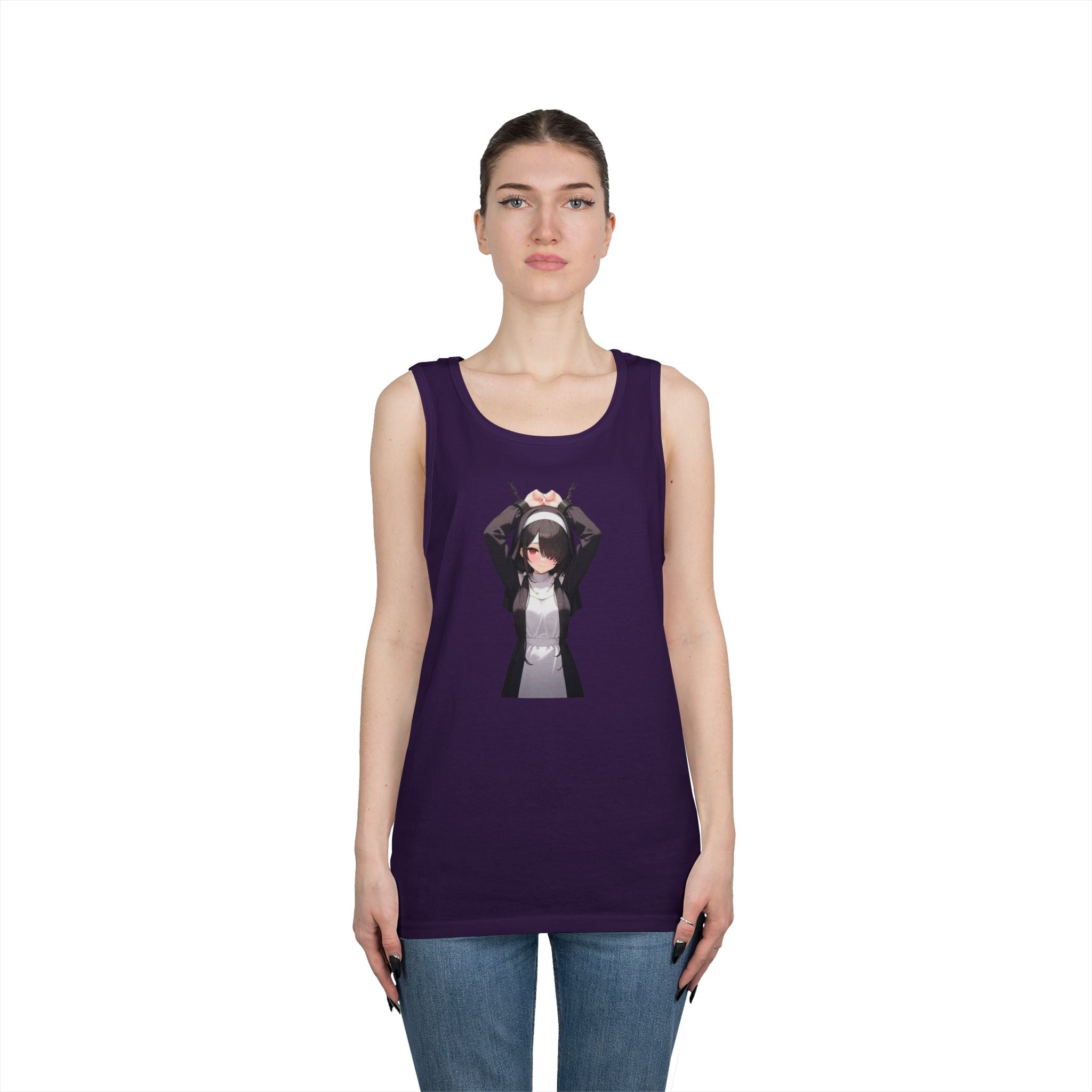 Tokisaki Kurum Nun Gothic Anime Heavy Cotton Tank Top