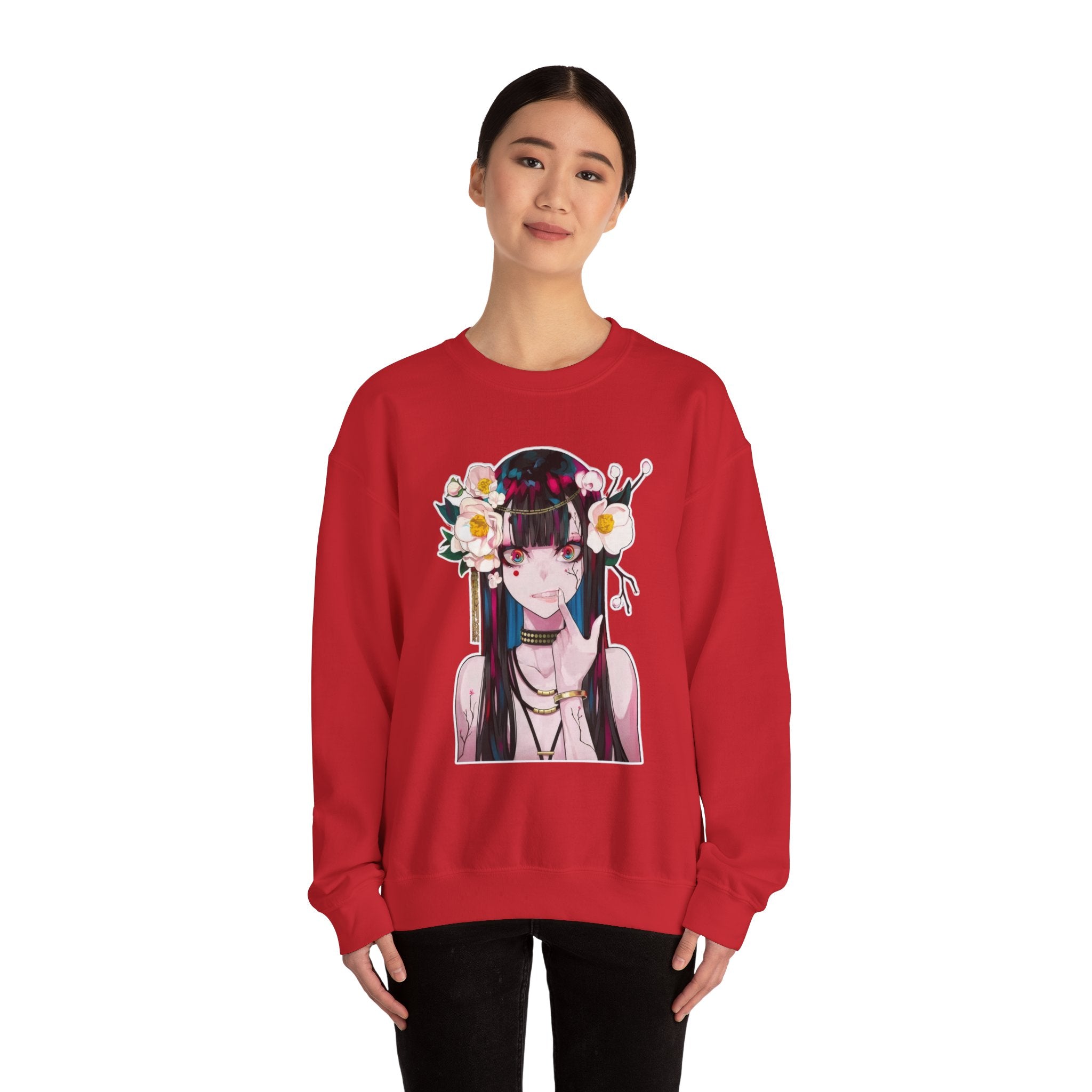 Vampire Girl Dark Fantasy Unisex Heavy Blend™ Crewneck Sweatshirt