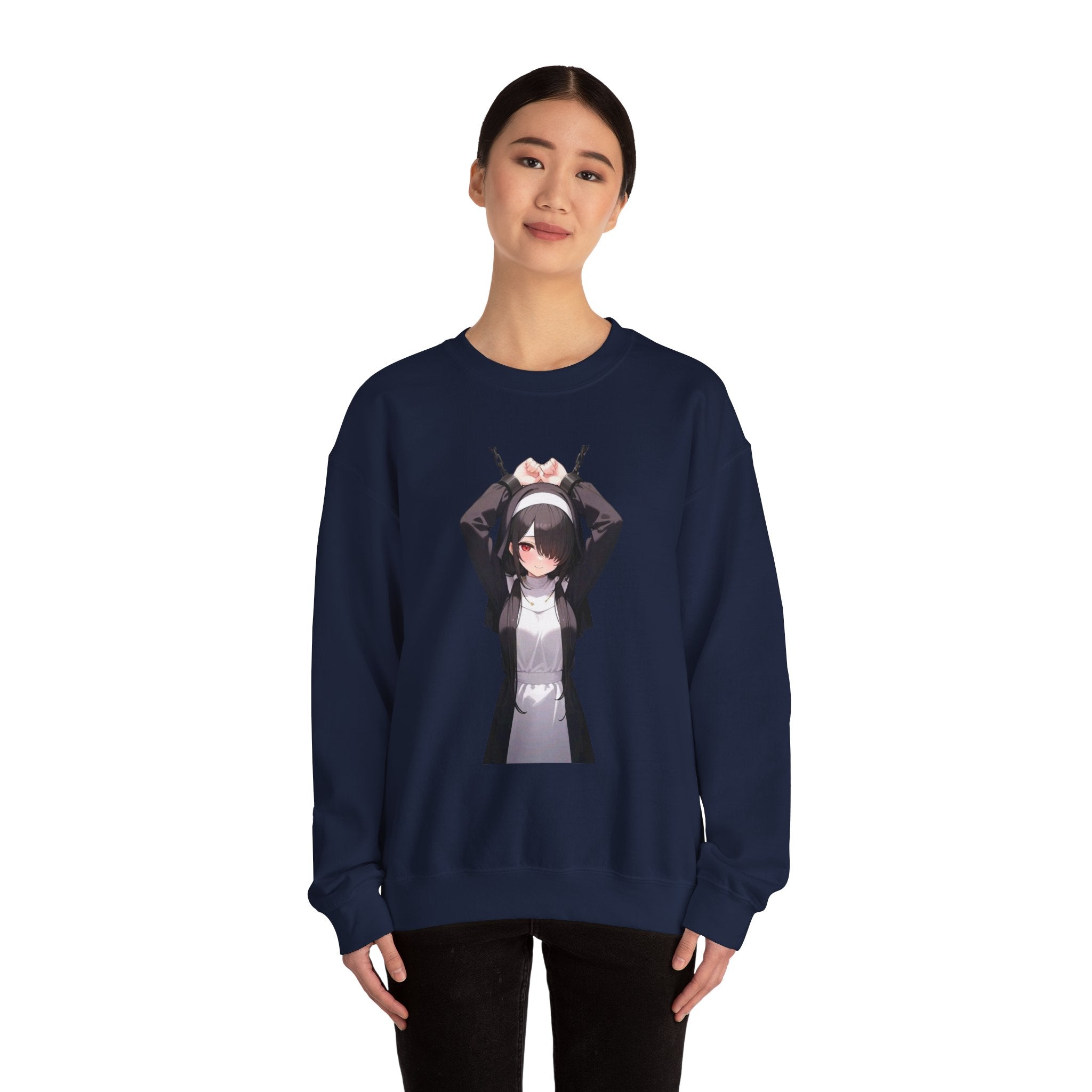Tokisaki Kurum Nun Gothic Unisex Heavy Blend™ Crewneck Sweatshirt