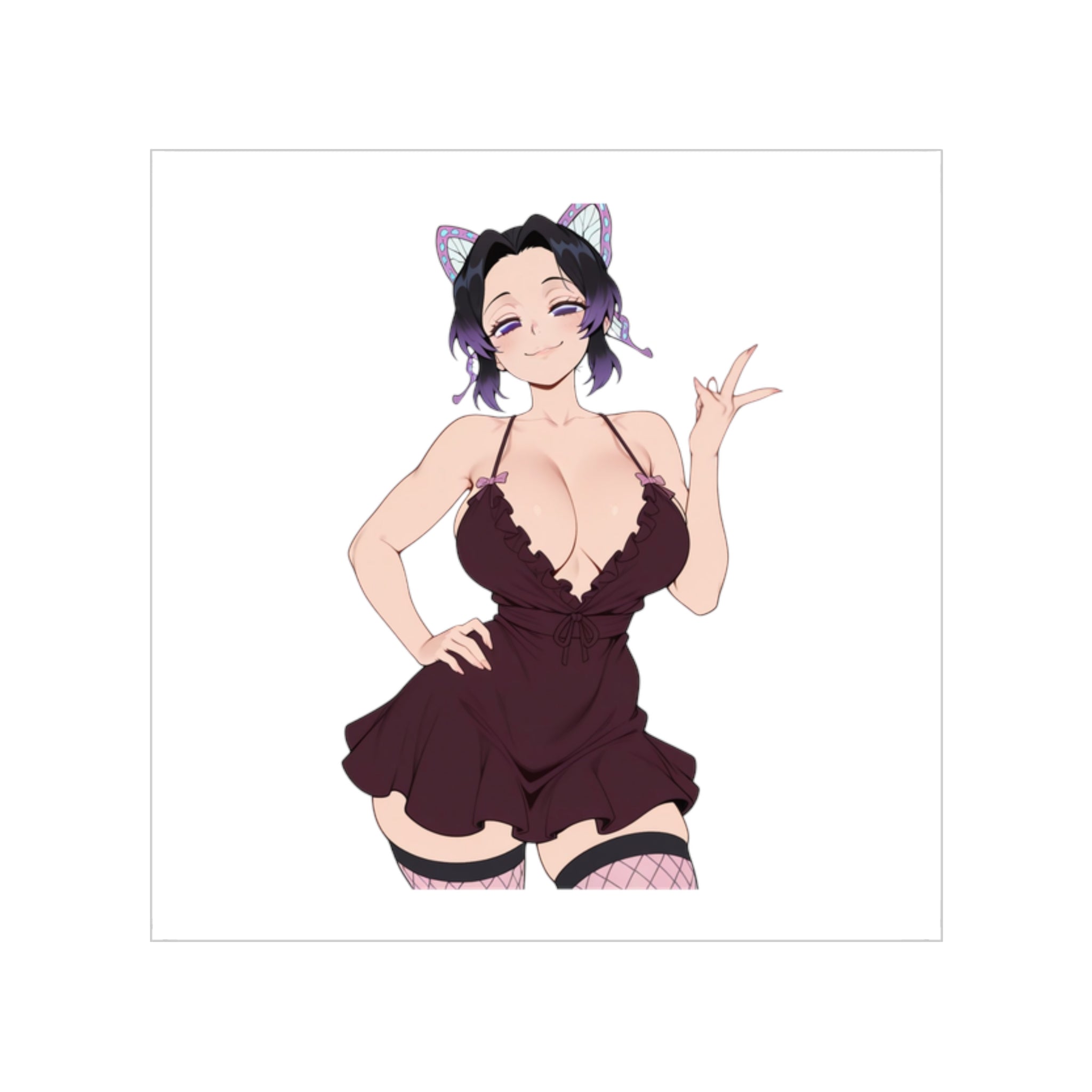 Kochou Shinobu Cansual Sexy Waifu Sticker