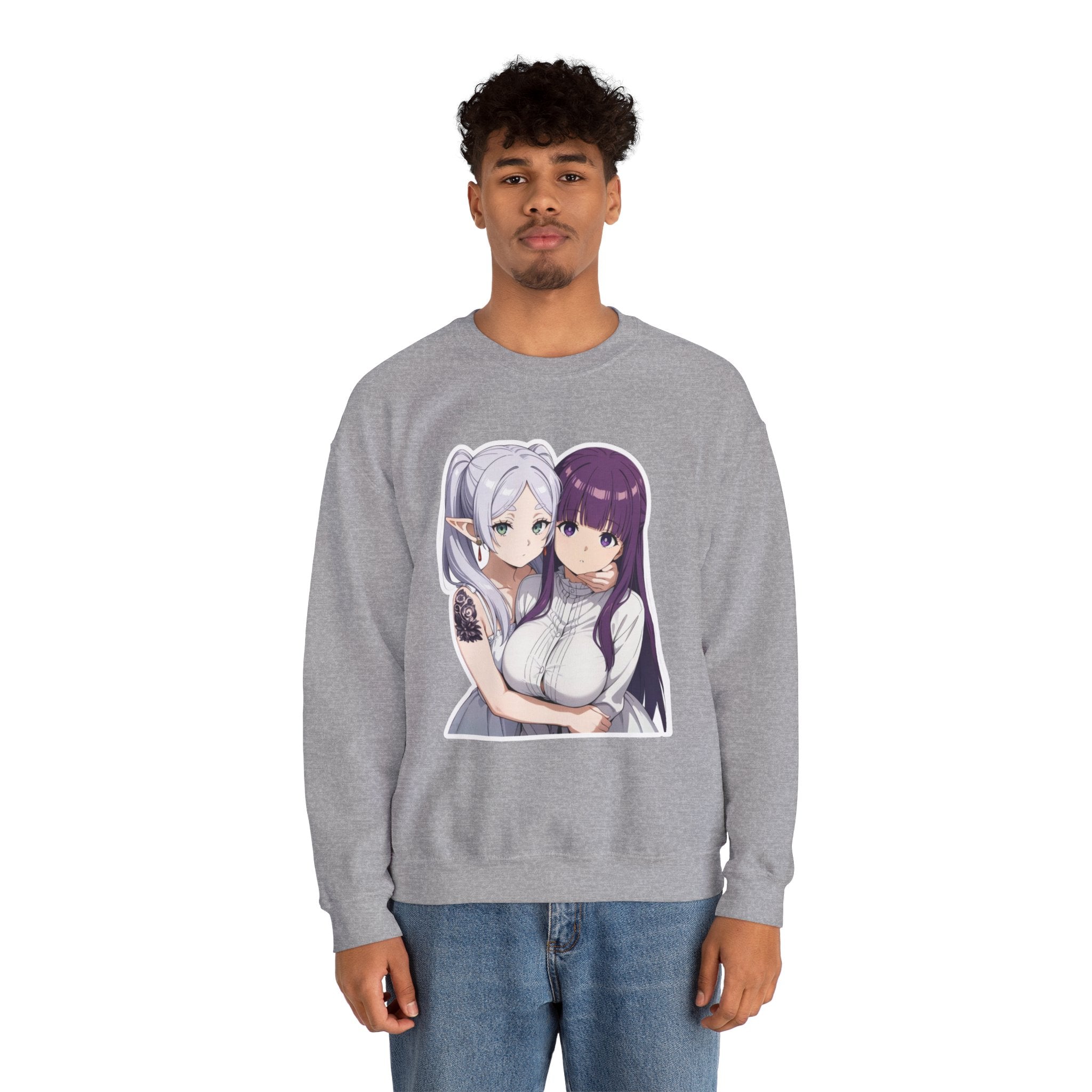 Fern x Frieren Waifu Unisex Heavy Blend™ Crewneck Sweatshirt