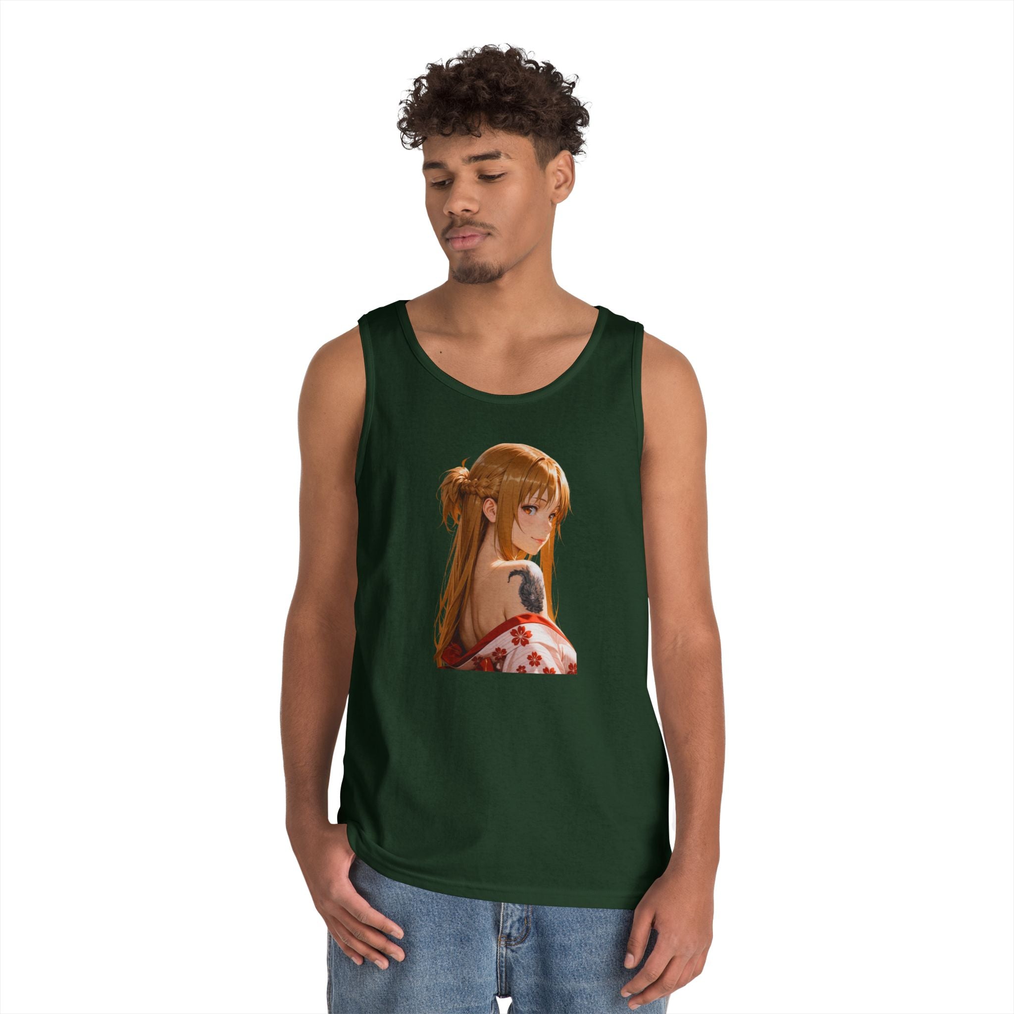 Asuna Kimono Tattoo Heavy Cotton Tank Top