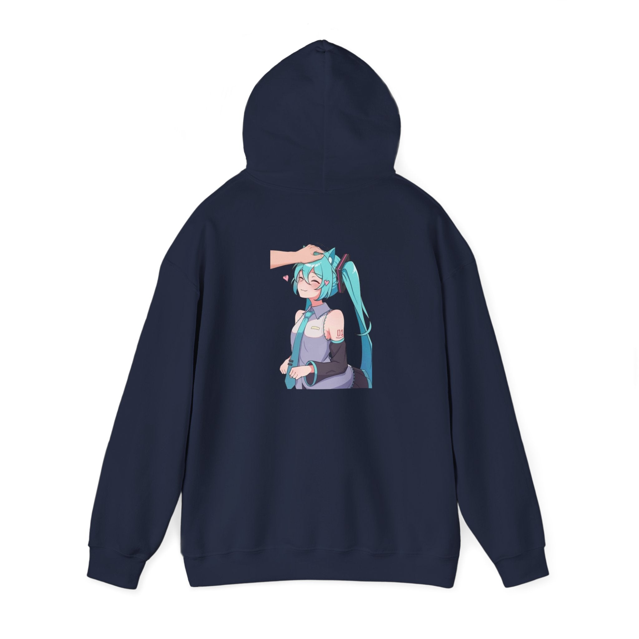 Hatsune Miku Headpat Smiling Catgirl Unisex Heavy Blend™ Hooded Sweatshirt