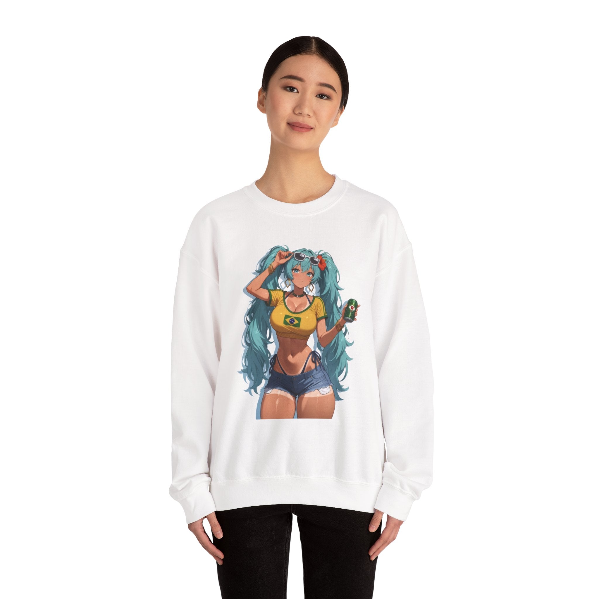 Hatsune Miku Brazil Girl Unisex Heavy Blend™ Crewneck Sweatshirt