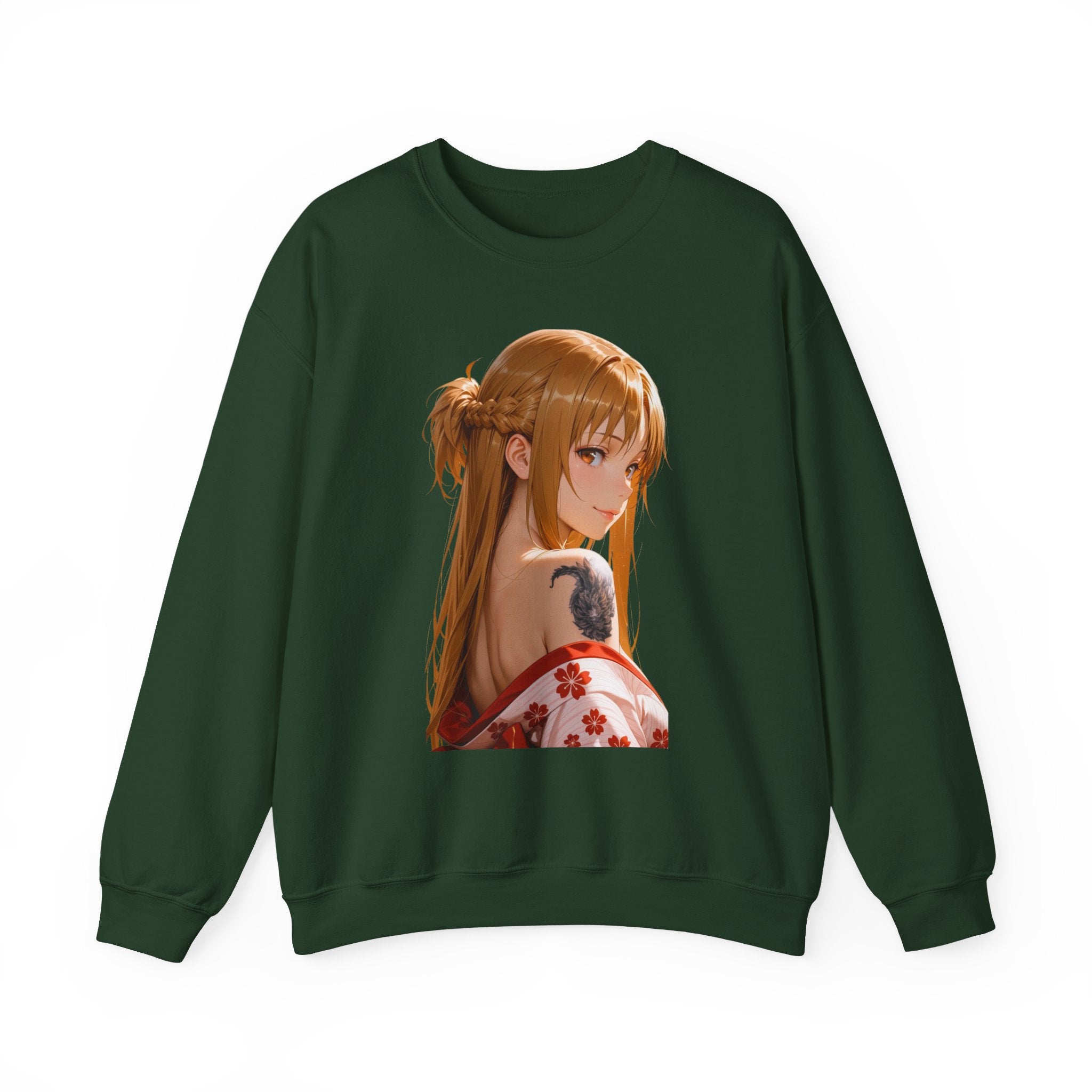 Asuna Kimono Tattoo Unisex Heavy Blend™ Crewneck Sweatshirt