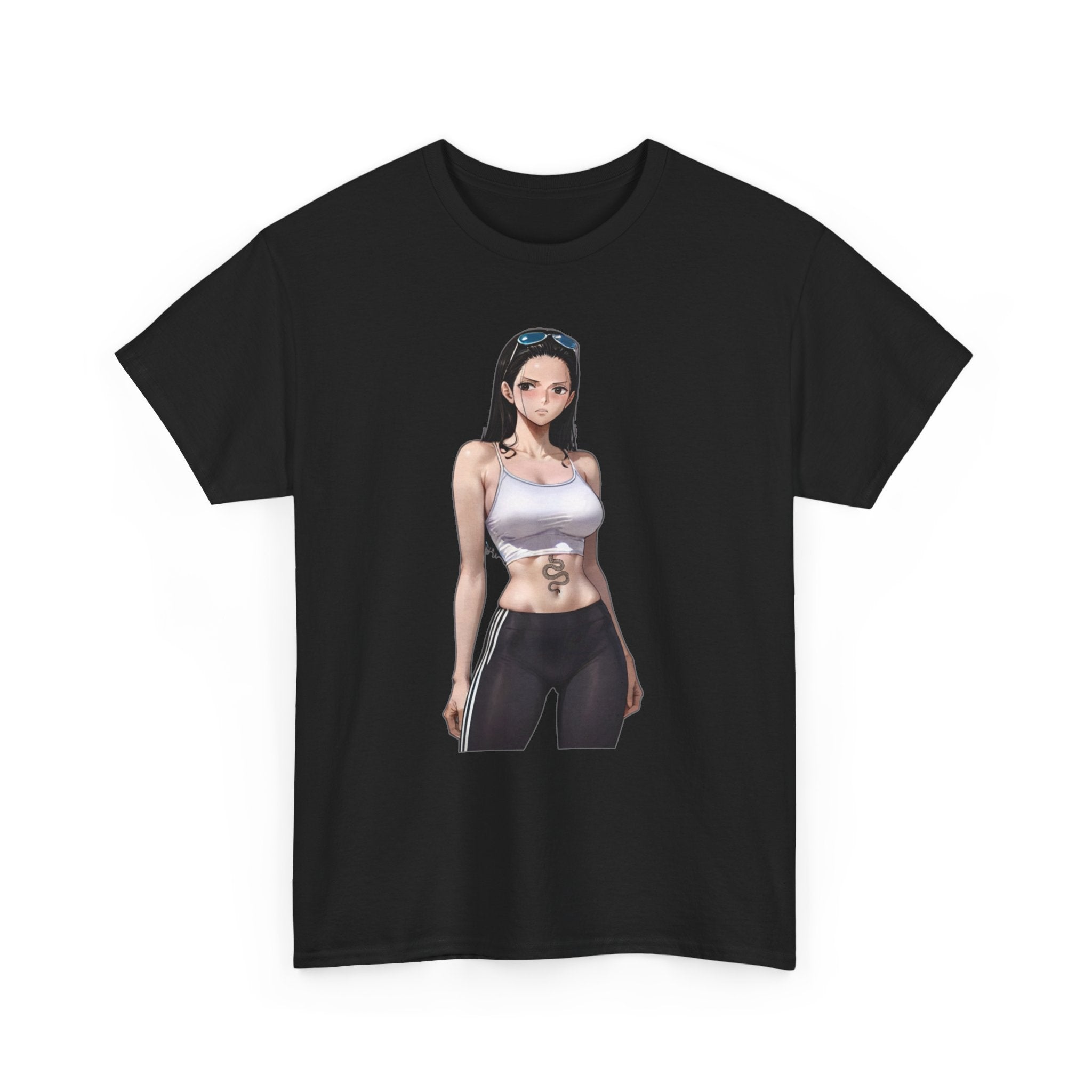 Nico Robin Sporty Snake Tattoo Anime Heavy Cotton Tee