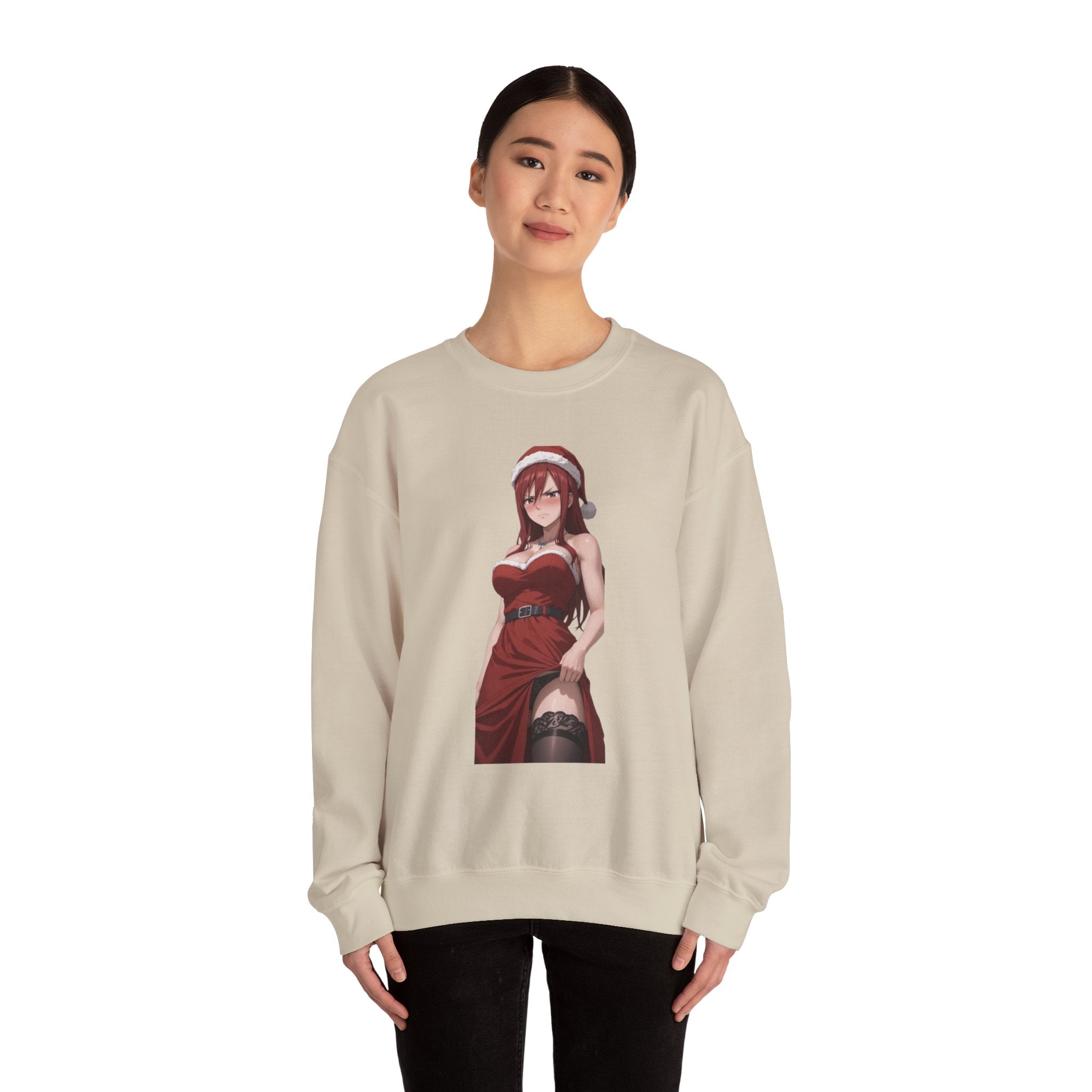 Ezra Scarlet Christmas Themed Angry Unisex Heavy Blend™ Crewneck Sweatshirt