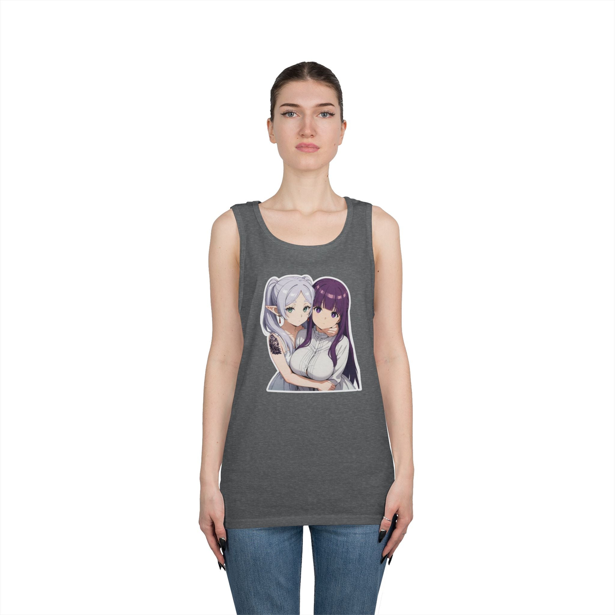 Fern x Frieren Waifu Heavy Cotton Tank Top
