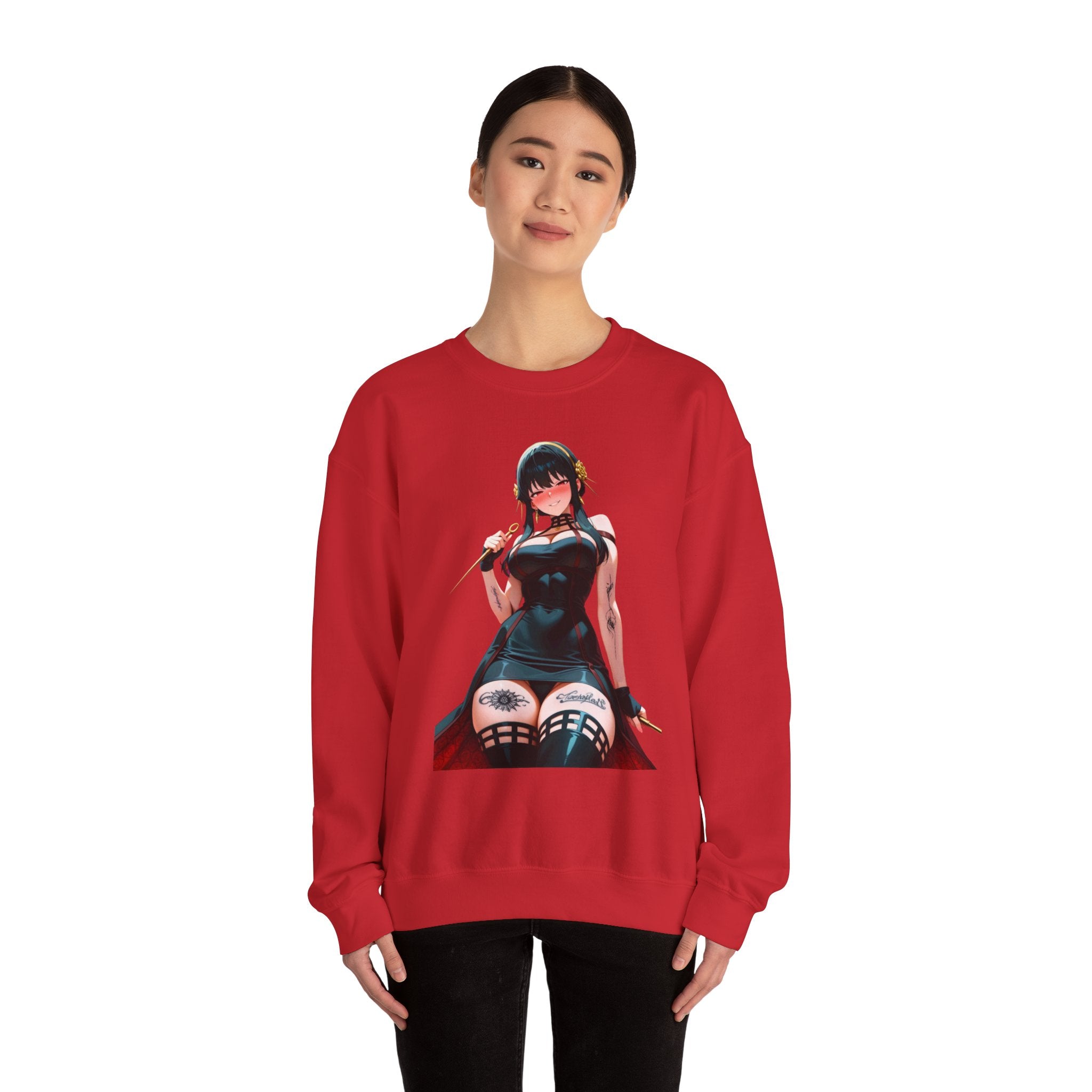 Yor Forger Assassin Gothic Tattooed Unisex Heavy Blend™ Crewneck Sweatshirt